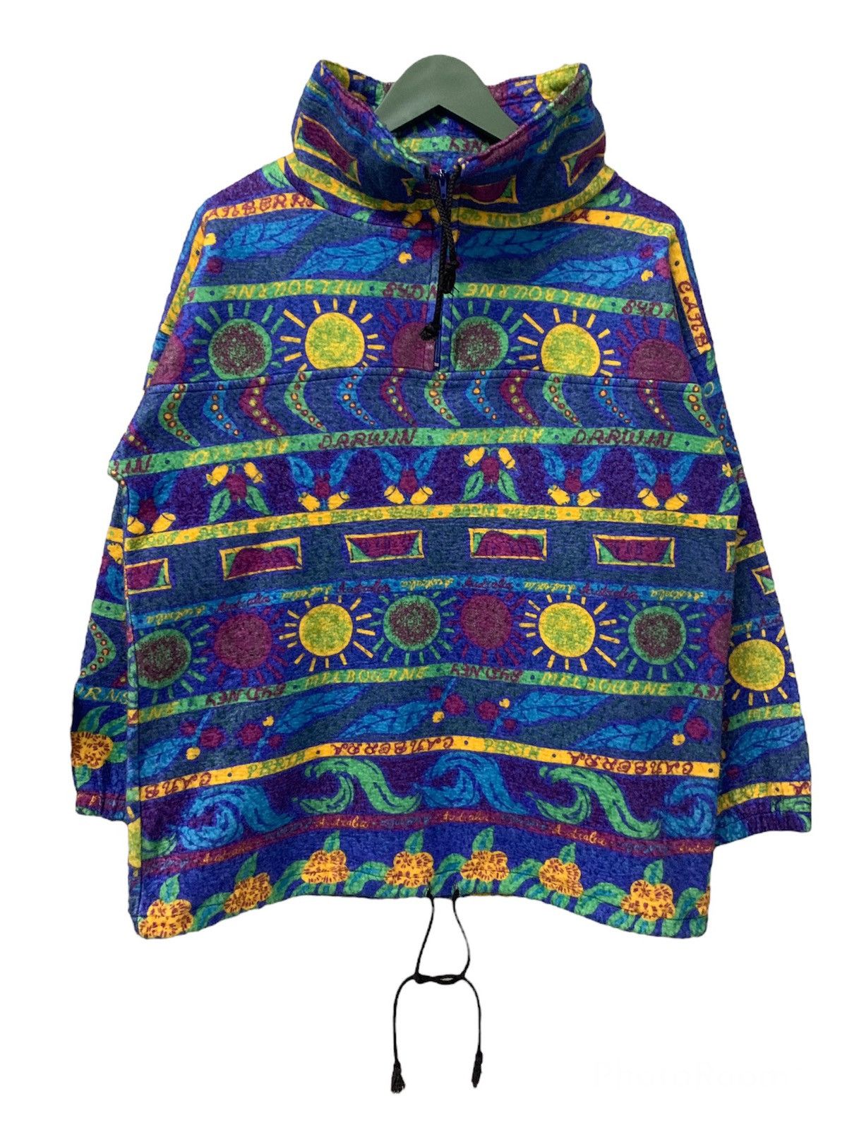 image of Vintage Samsousan Art Navajo Style Turtle Neck Sweater, Men's (Size Medium)