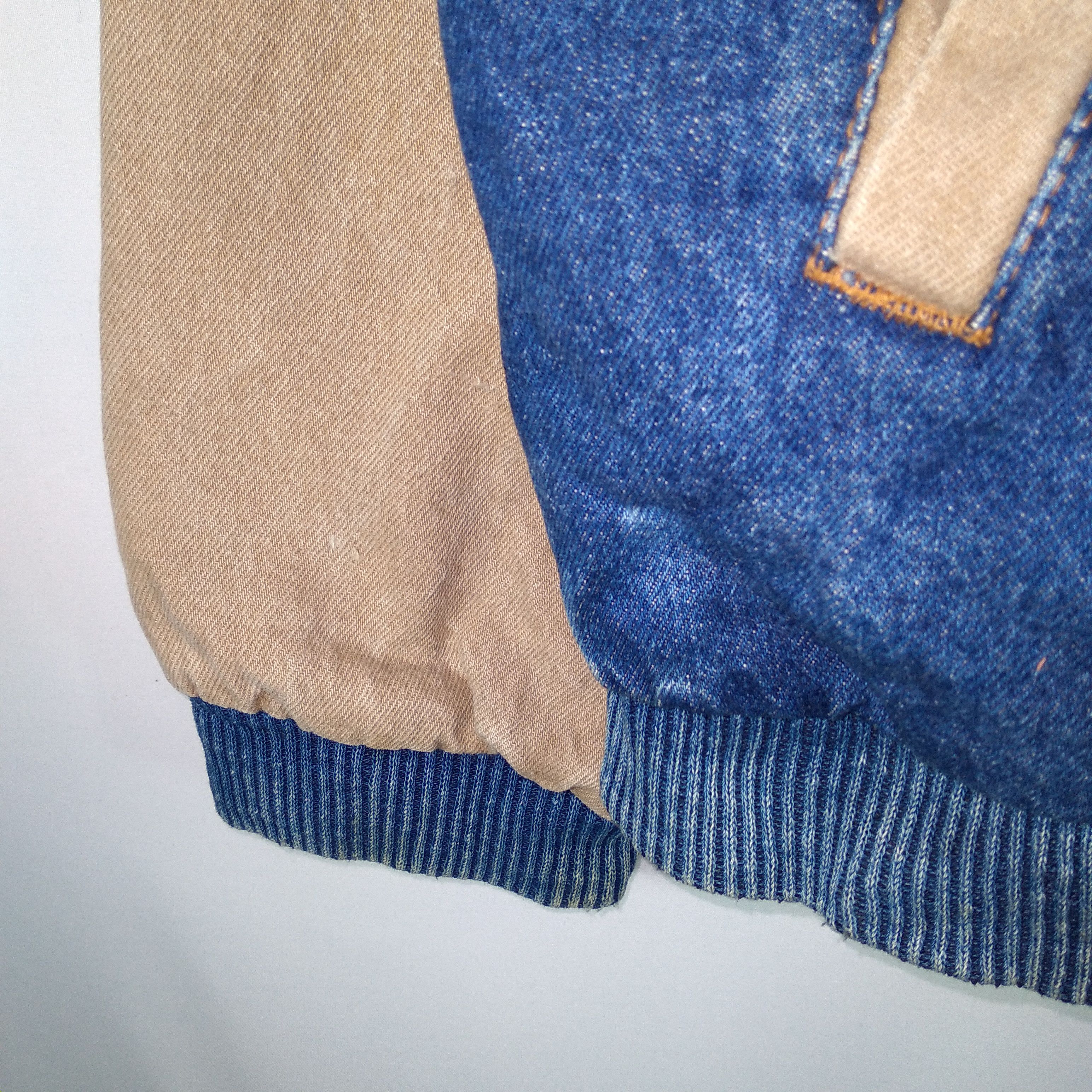 Vintage Rare Three River Tractor Big Logo Denim Heavy Varsity Jacket Size US L / EU 52-54 / 3 - 7 Thumbnail