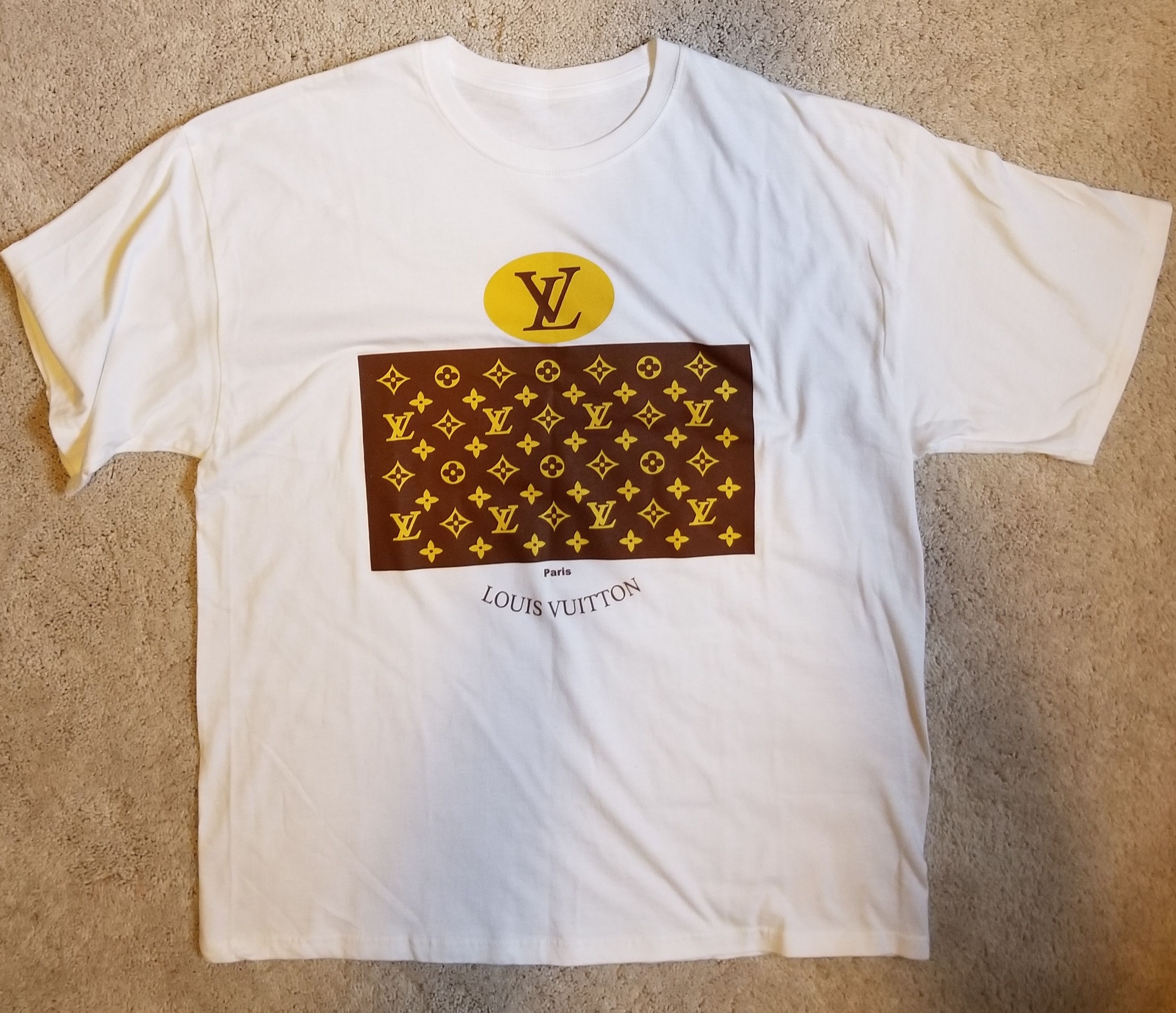 Louis Vuitton LV Brown Pattern Logo Shirt - Vintagenclassic Tee