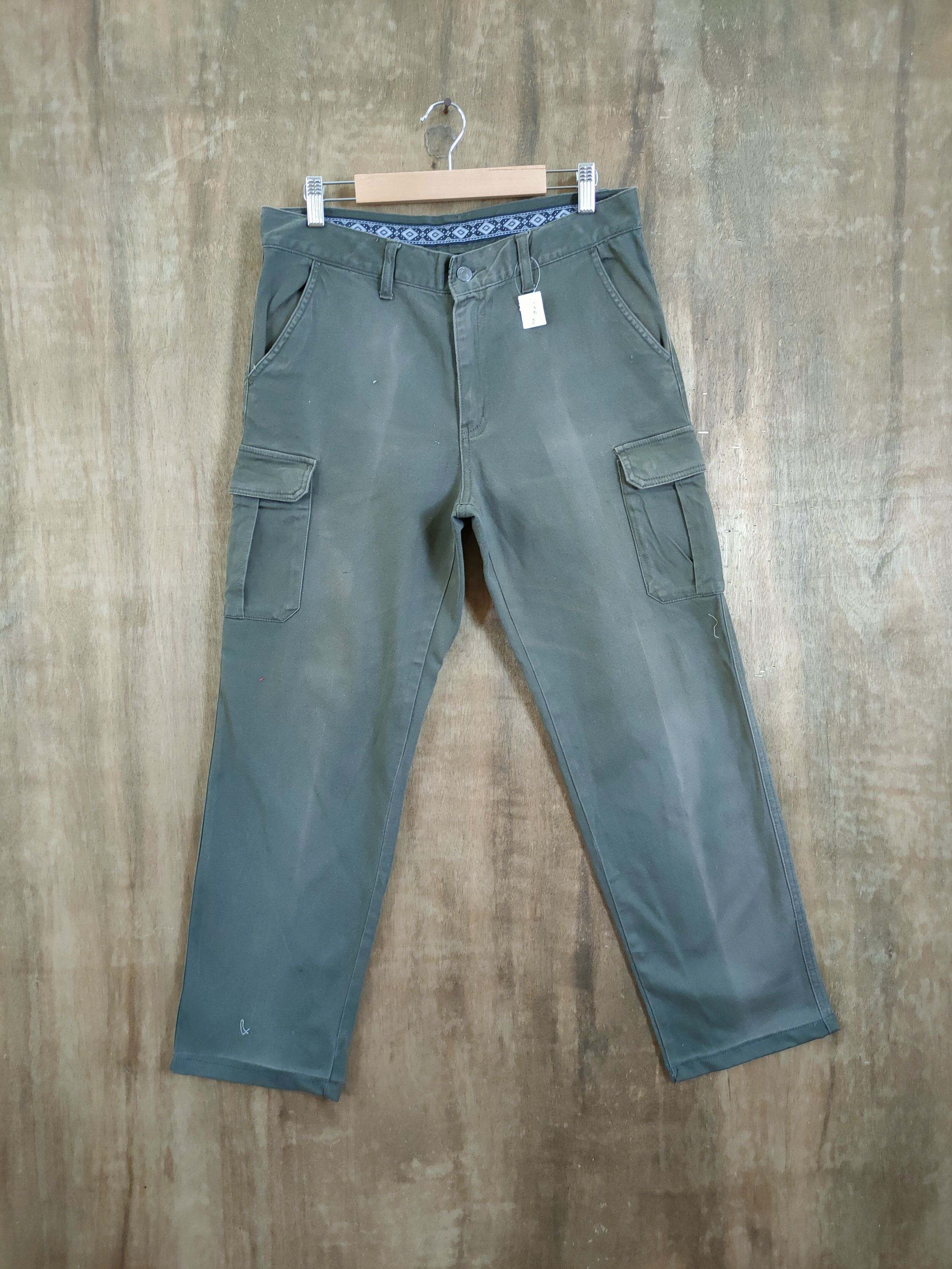 Japanese Brand Japan faded green multipocket tactical cargo pants #46-860 Size US 32 / EU 48 - 1 Thumbnail