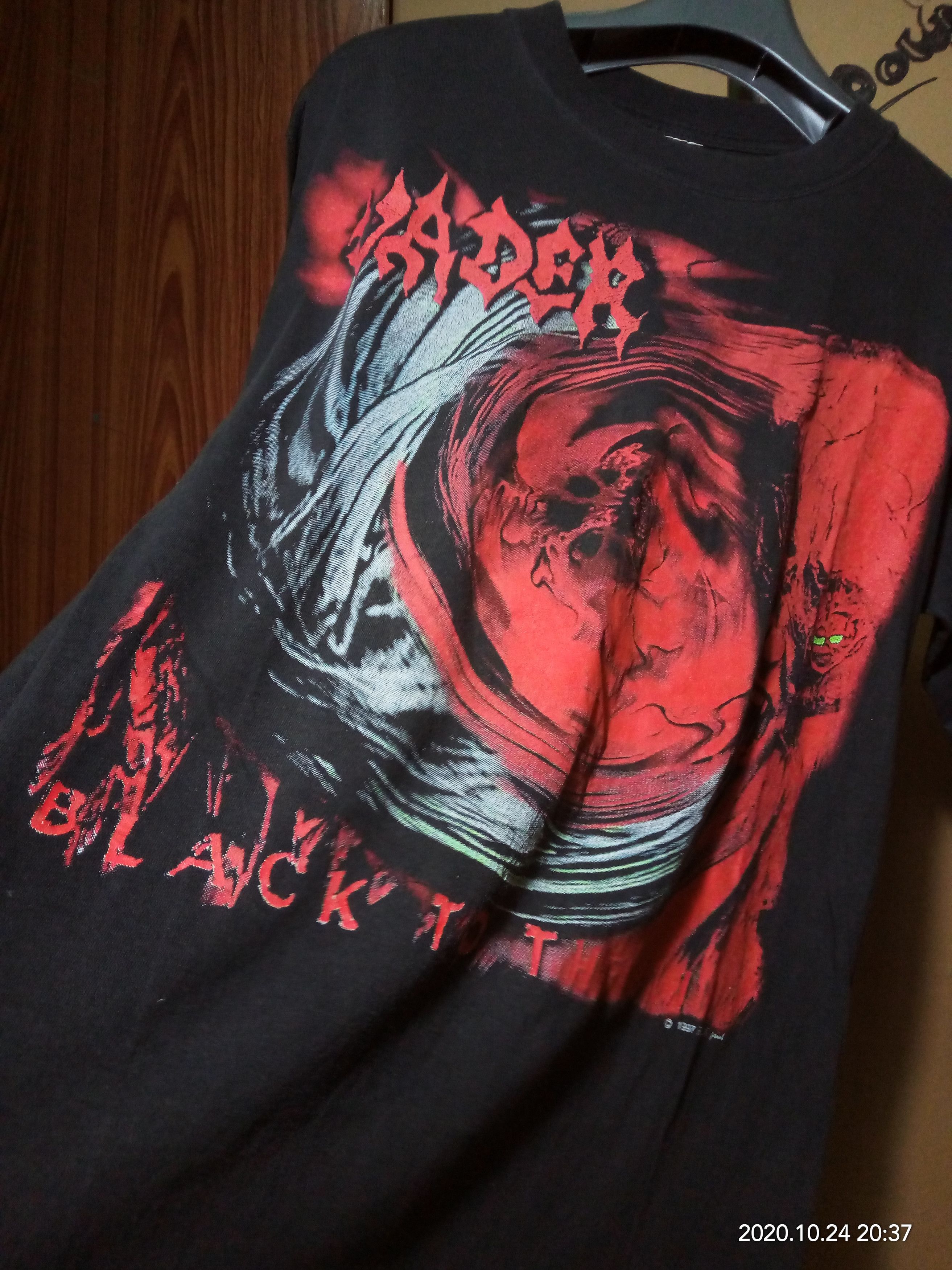 Band Tees Vintage 90s Vader Black to blind Europe Tour 1998 Size US L / EU 52-54 / 3 - 3 Thumbnail