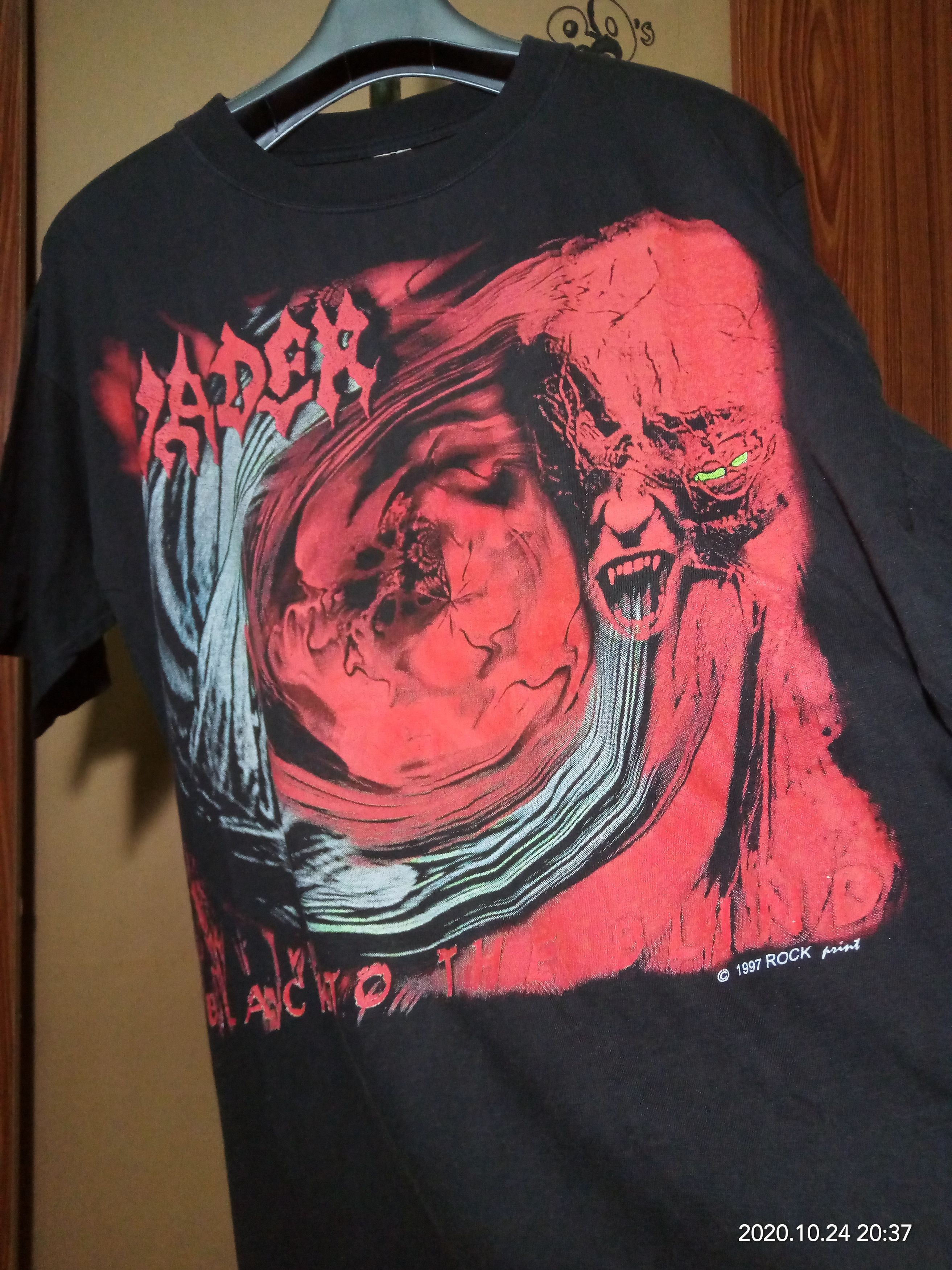 Band Tees Vintage 90s Vader Black to blind Europe Tour 1998 Size US L / EU 52-54 / 3 - 5 Thumbnail