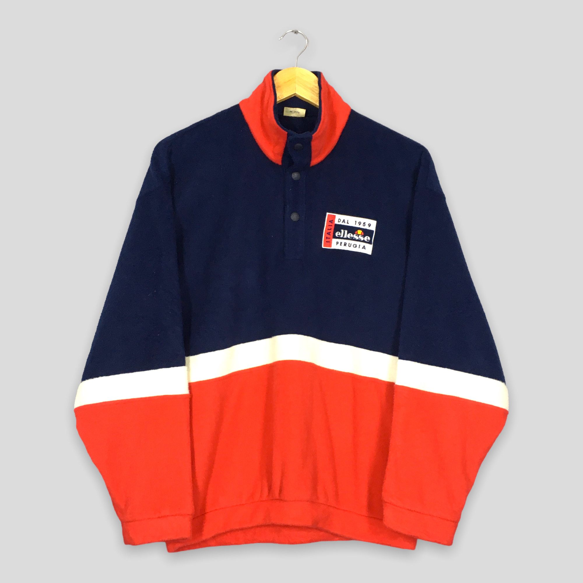 Vintage Ellesse Perugia Italia Fleece Sweater Size M