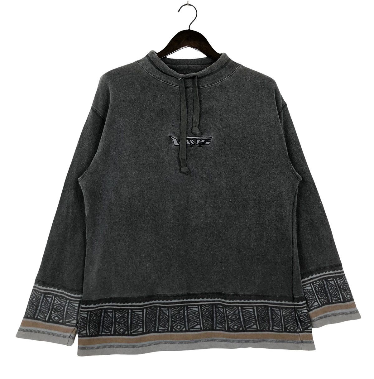 image of Vans Off The Wall Sweatshirt in Grey, Men's (Size Large)