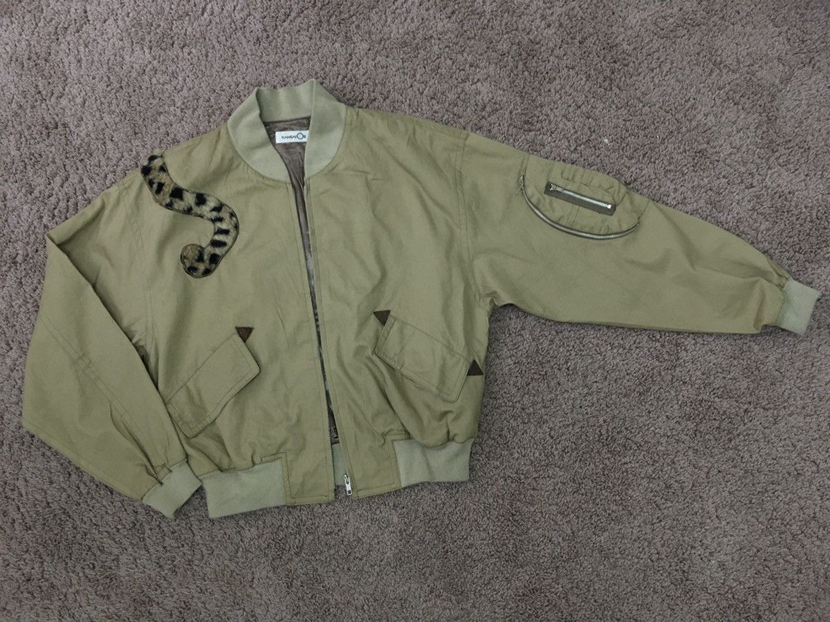 image of Kansai Yamamoto x Kansai Yamamoto Kbs Vintage Kansai O2 Tiger 3D Embroidery in Light Brown (Size Me