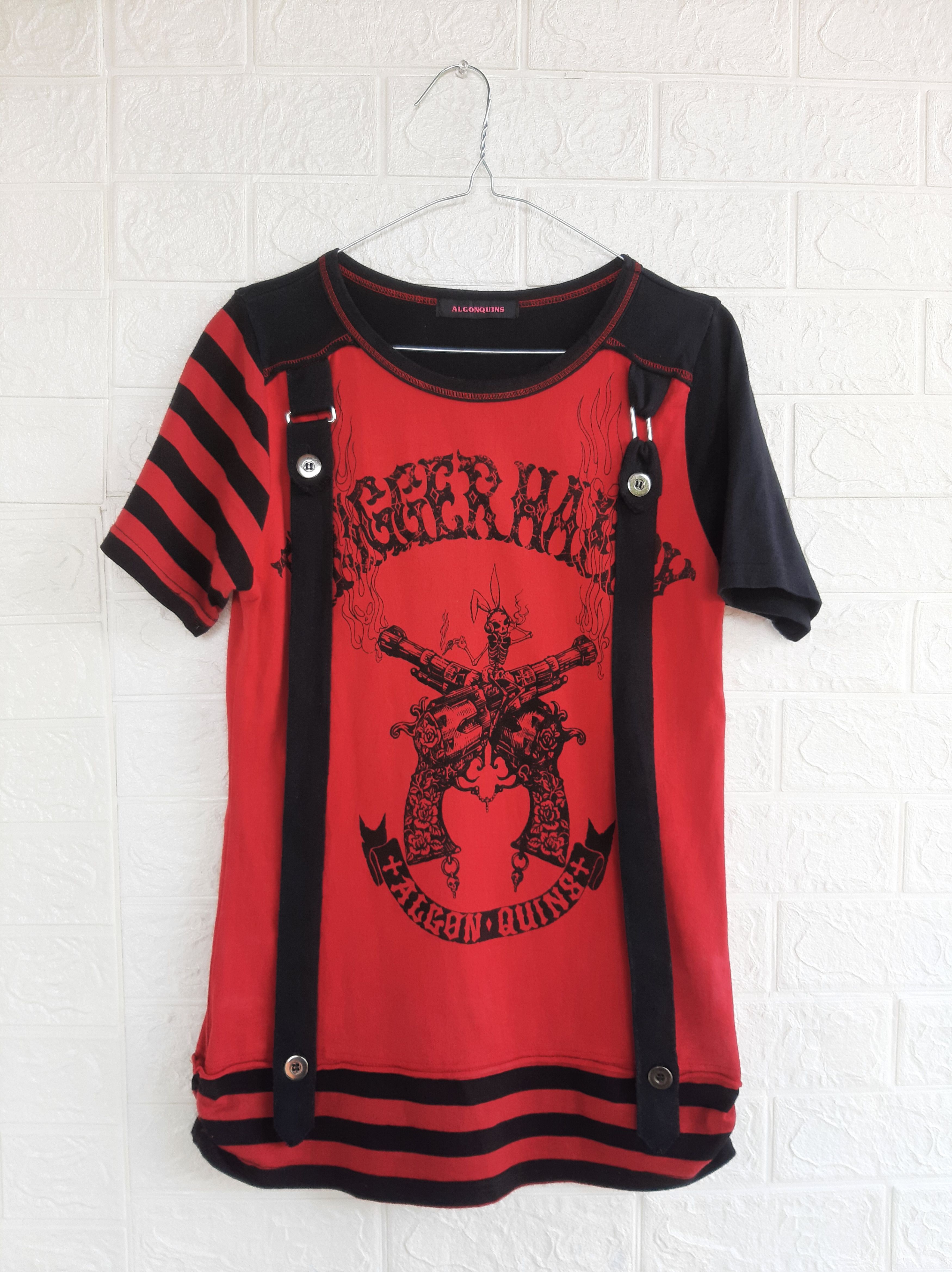 image of Affliction x If Six Was Nine Very Algonquins Skulls Punk Bondage Seditionaries Tee in Red, Women's 