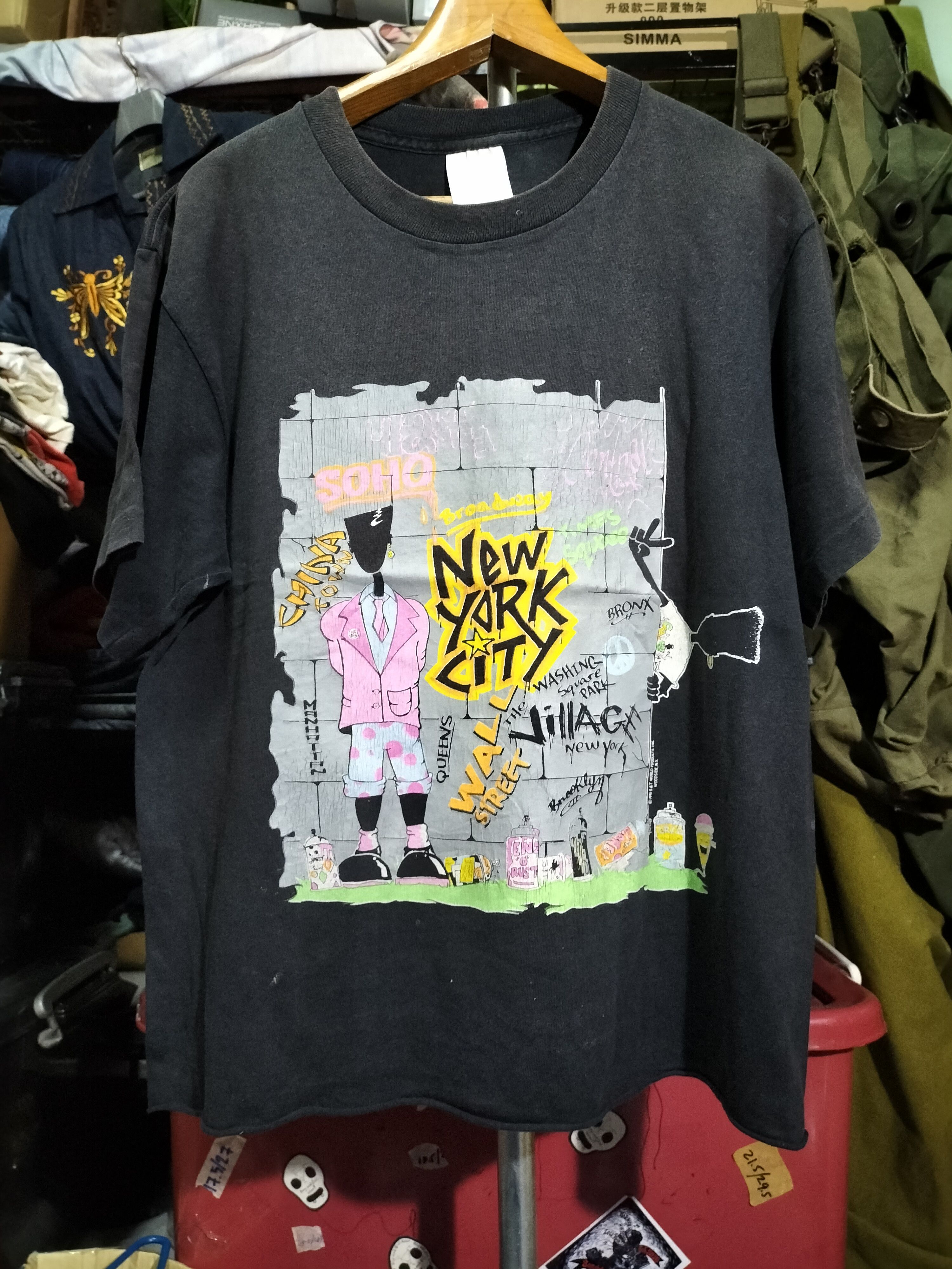 Vintage Vintage 90s New York City Wall Street Arts Distressed 1991 Size US L / EU 52-54 / 3 - 1 Thumbnail