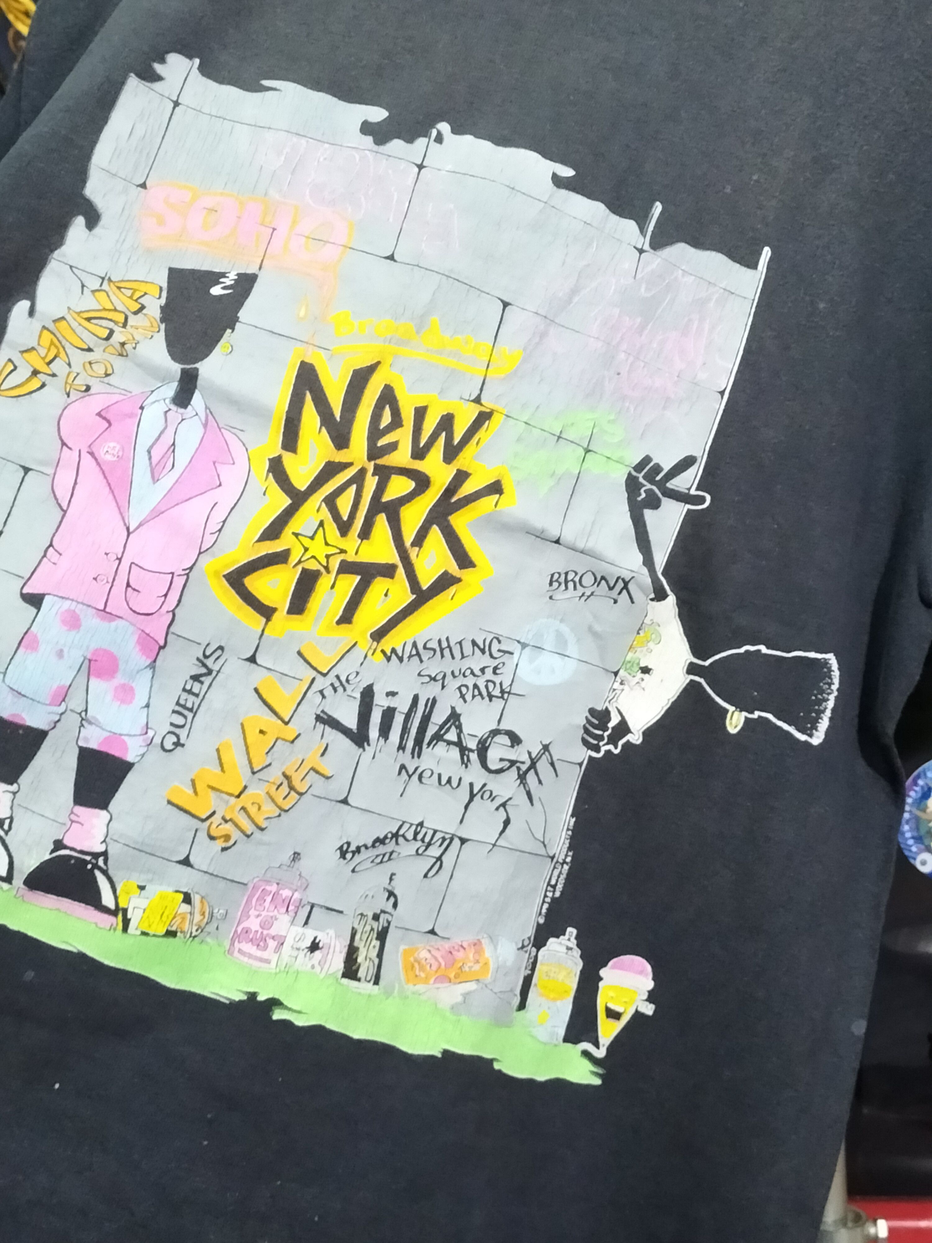 Vintage Vintage 90s New York City Wall Street Arts Distressed 1991 Size US L / EU 52-54 / 3 - 8 Thumbnail