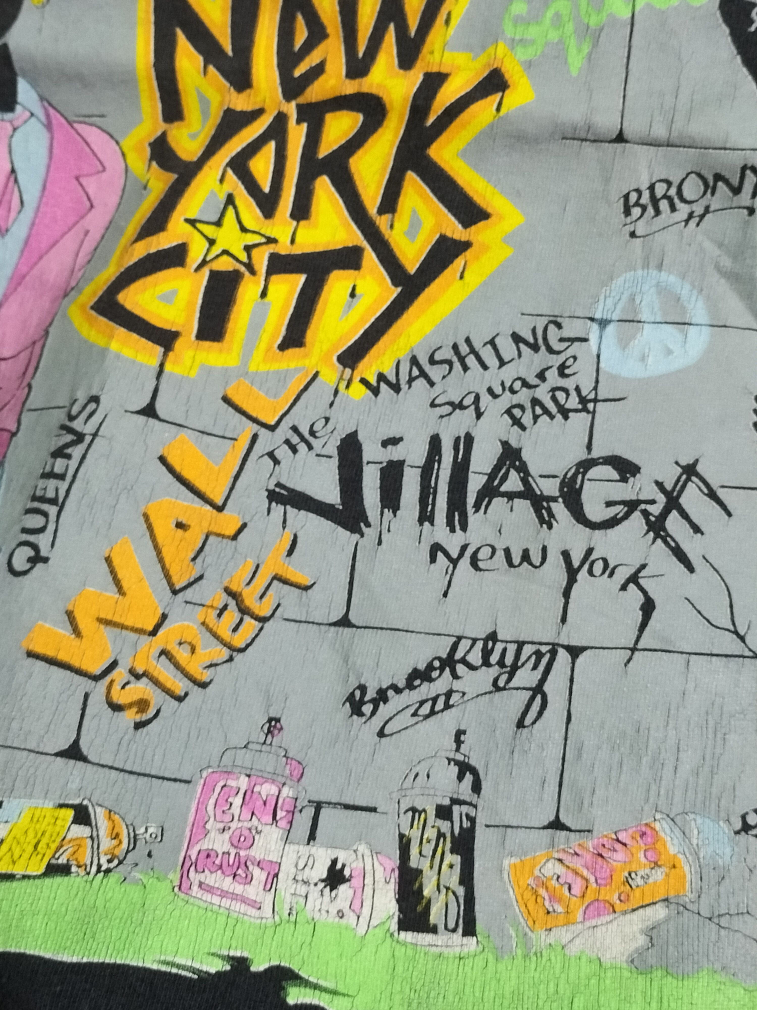 Vintage Vintage 90s New York City Wall Street Arts Distressed 1991 Size US L / EU 52-54 / 3 - 3 Thumbnail
