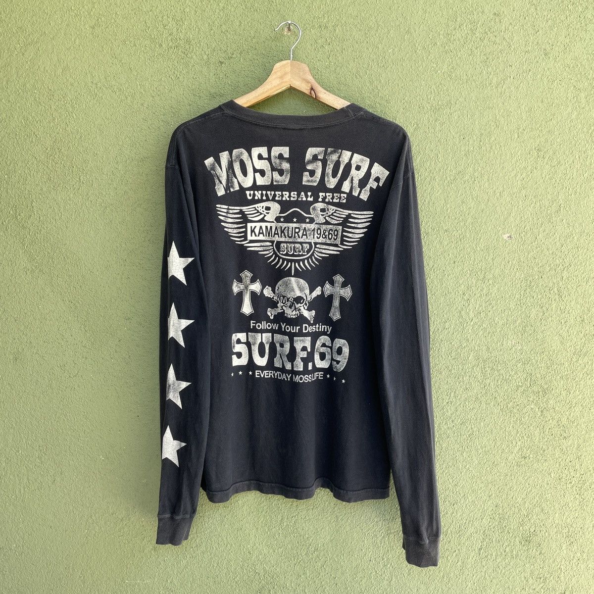Vintage Moss Surf Kamakura 19&69 Big Logo Long Sleeve Shirt