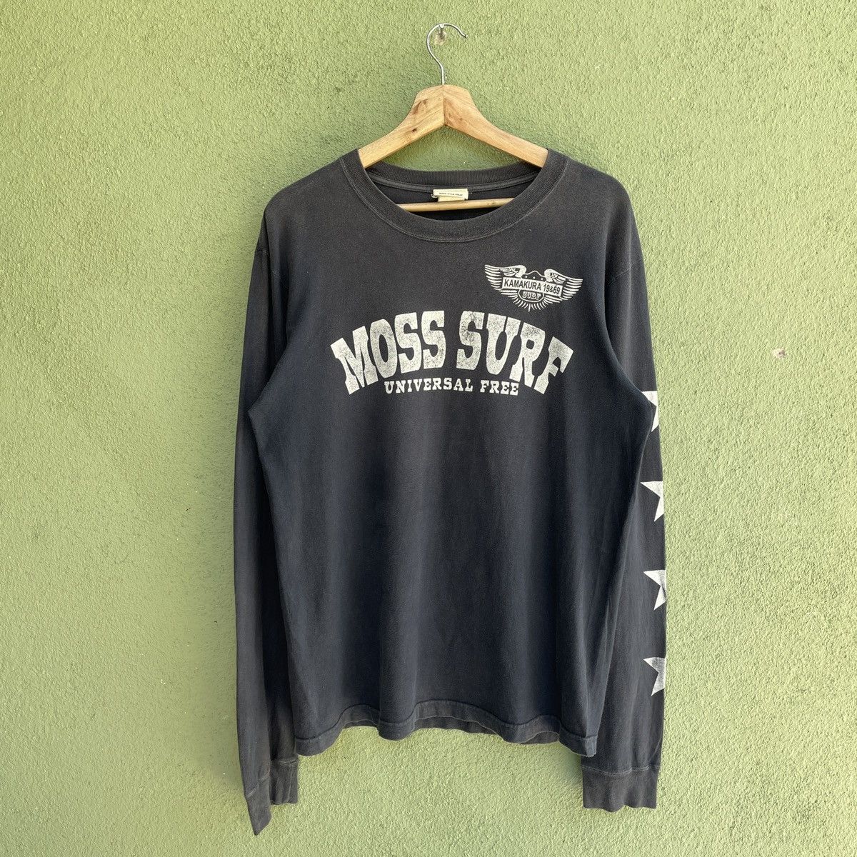 Kamakura Vintage Moss Surf Kamakura 19&69 Big Logo Long Sleeve Shirt Size US M / EU 48-50 / 2 - 2 Thumbnail