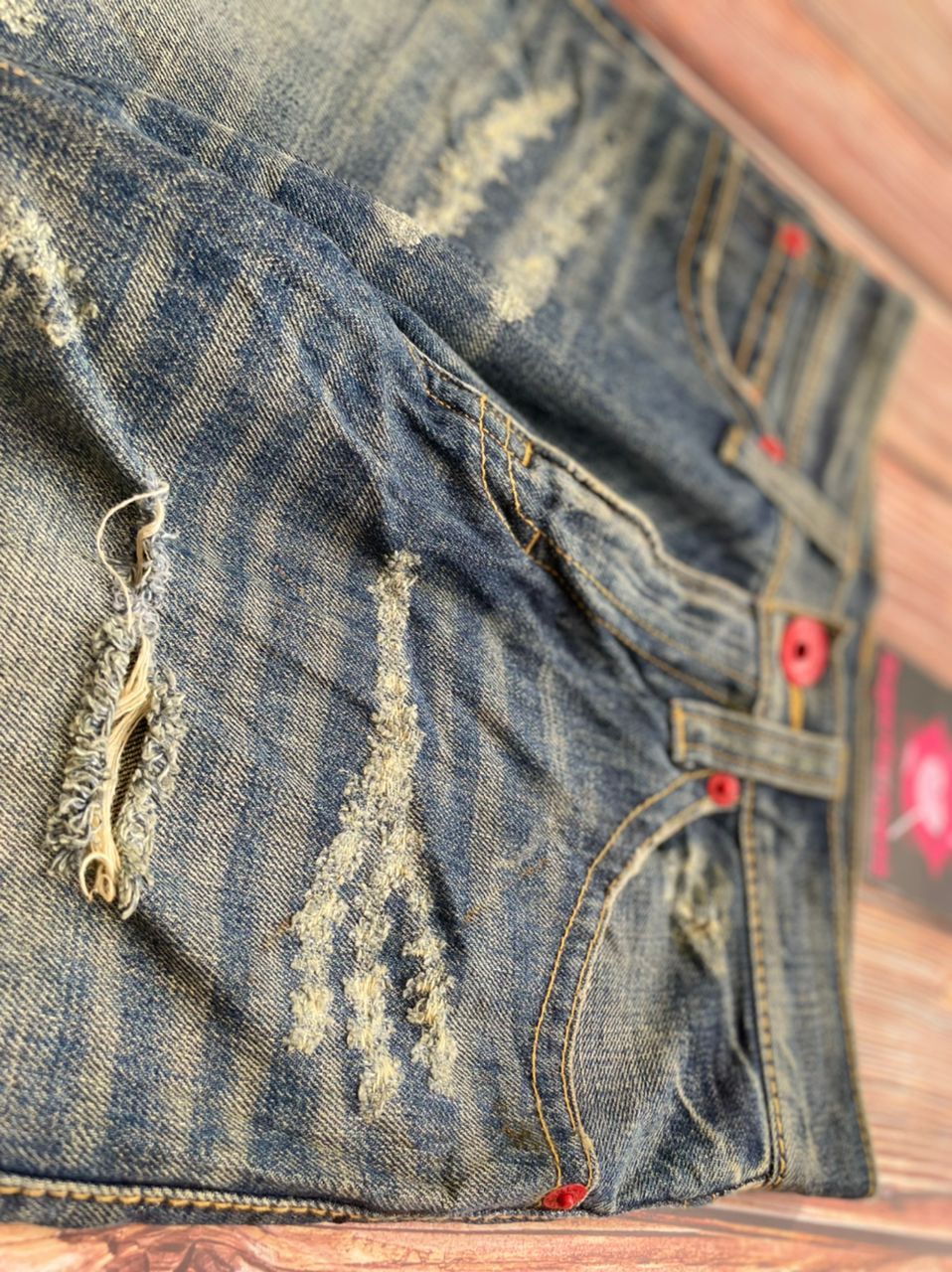 Japanese Brand × Vintage Bootcut Vintage Jeans Distressed Size US 29 - 2 Thumbnail