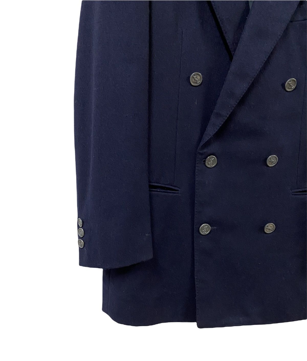 Vintage YvesSaintLaurent Diffusion Homme Paris Double Breasted Coat Size US M / EU 48-50 / 2 - 10 Thumbnail