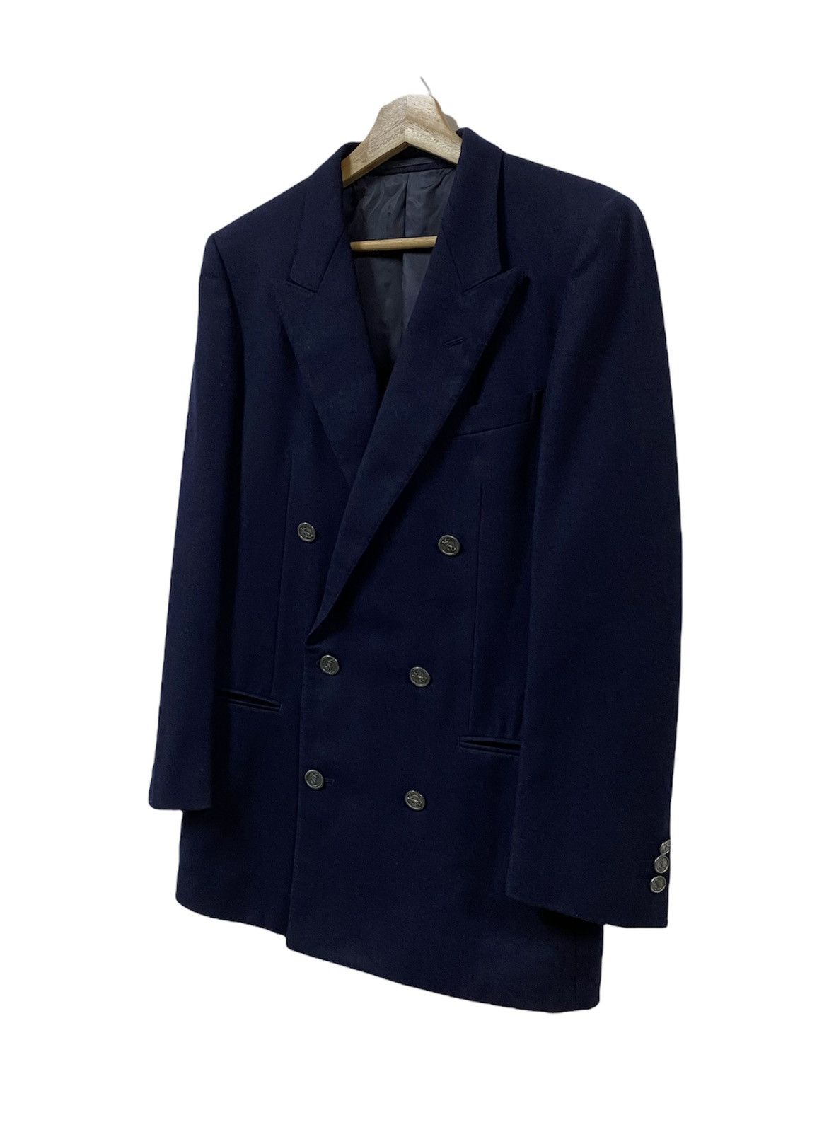 Vintage YvesSaintLaurent Diffusion Homme Paris Double Breasted Coat Size US M / EU 48-50 / 2 - 9 Thumbnail