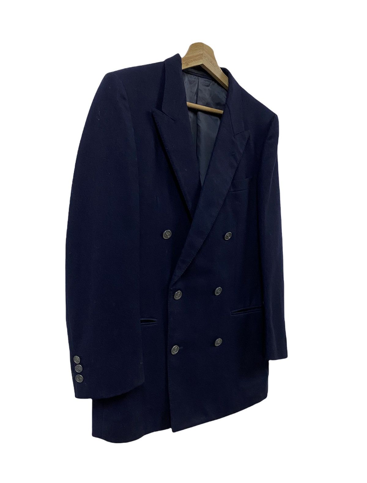 Vintage YvesSaintLaurent Diffusion Homme Paris Double Breasted Coat Size US M / EU 48-50 / 2 - 8 Thumbnail
