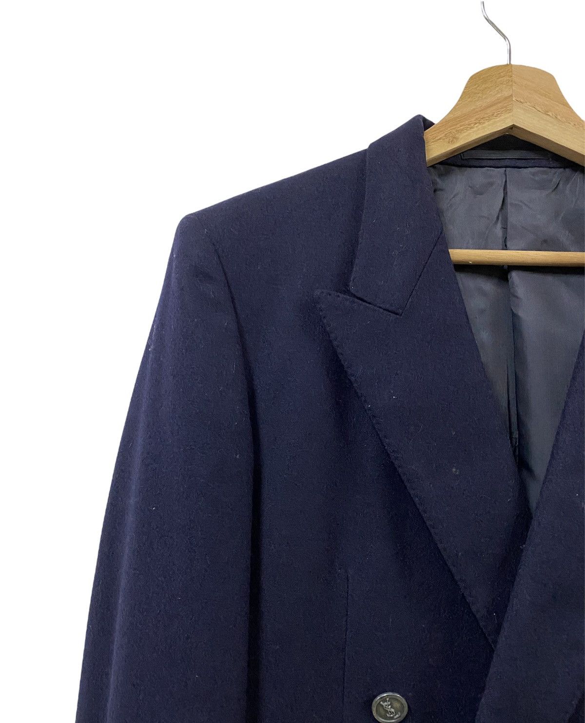 Vintage YvesSaintLaurent Diffusion Homme Paris Double Breasted Coat Size US M / EU 48-50 / 2 - 12 Thumbnail
