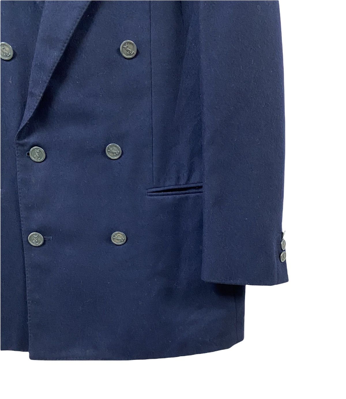 Vintage YvesSaintLaurent Diffusion Homme Paris Double Breasted Coat Size US M / EU 48-50 / 2 - 11 Thumbnail