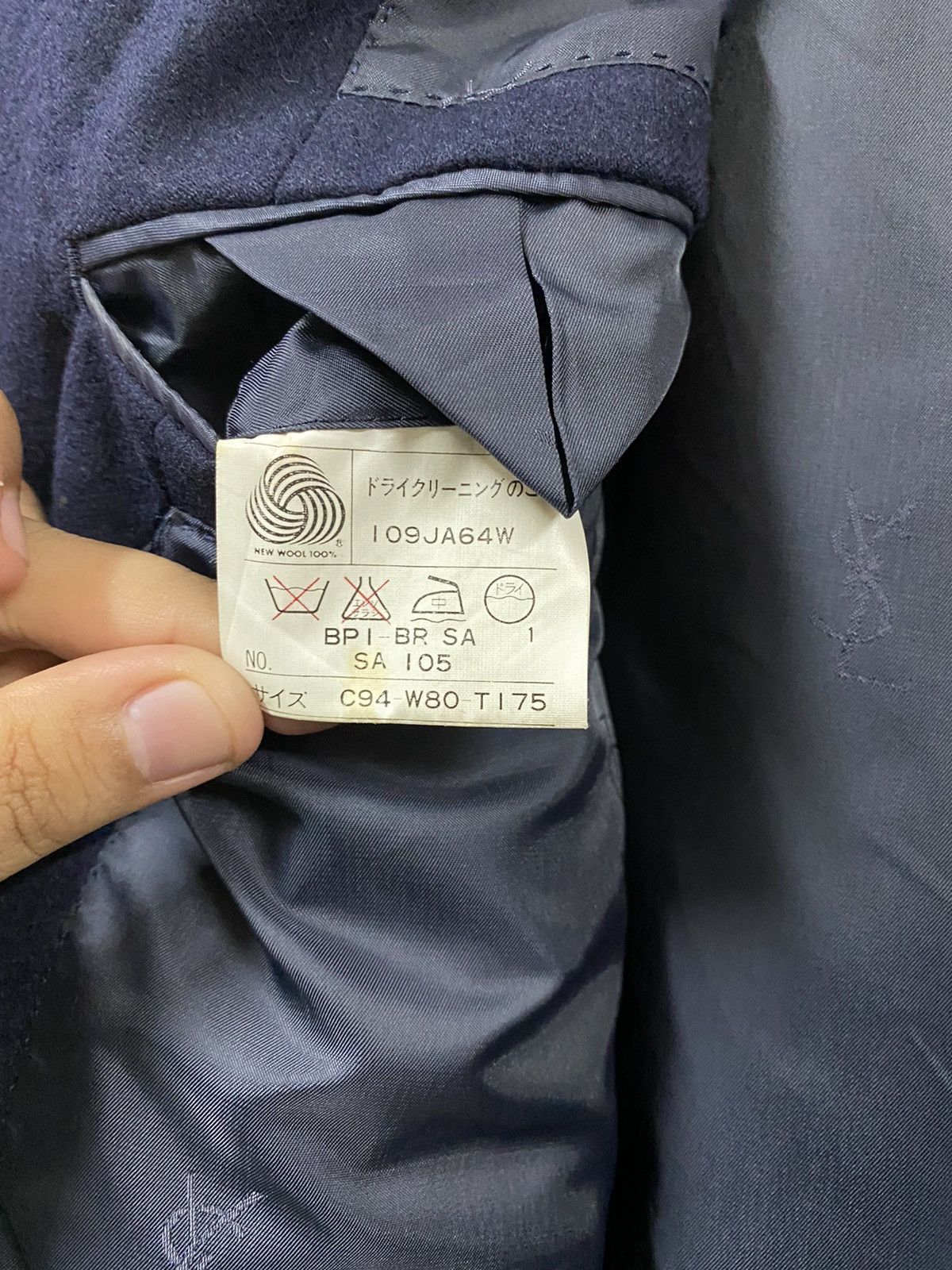 Vintage YvesSaintLaurent Diffusion Homme Paris Double Breasted Coat Size US M / EU 48-50 / 2 - 18 Thumbnail
