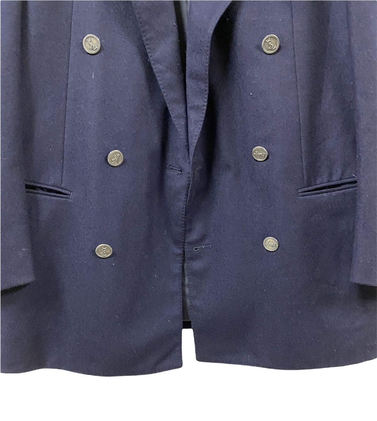 Vintage YvesSaintLaurent Diffusion Homme Paris Double Breasted Coat Size US M / EU 48-50 / 2 - 15 Thumbnail