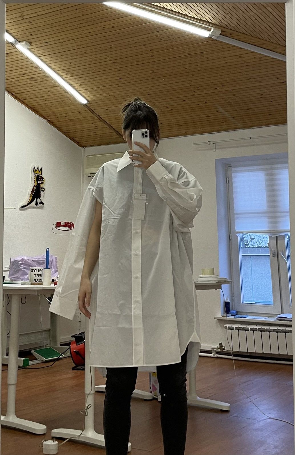 Maison Margiela Maison Margiela Oversized White Shirt Size XS / US 0-2 / IT 36-38 - 14 Thumbnail