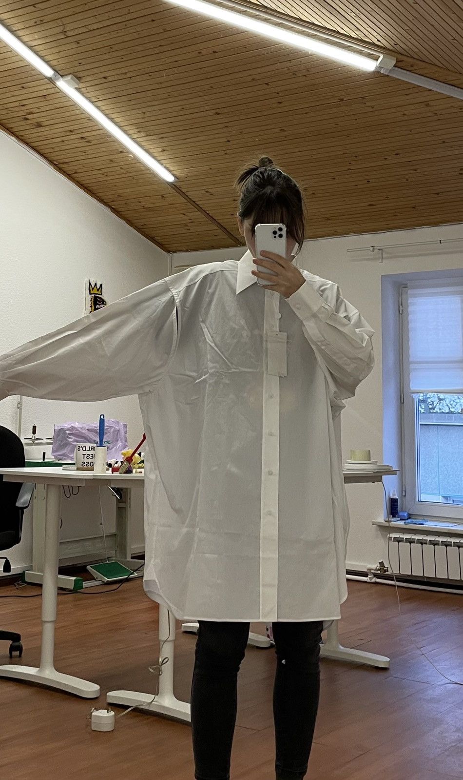 Maison Margiela Maison Margiela Oversized White Shirt Size XS / US 0-2 / IT 36-38 - 13 Thumbnail
