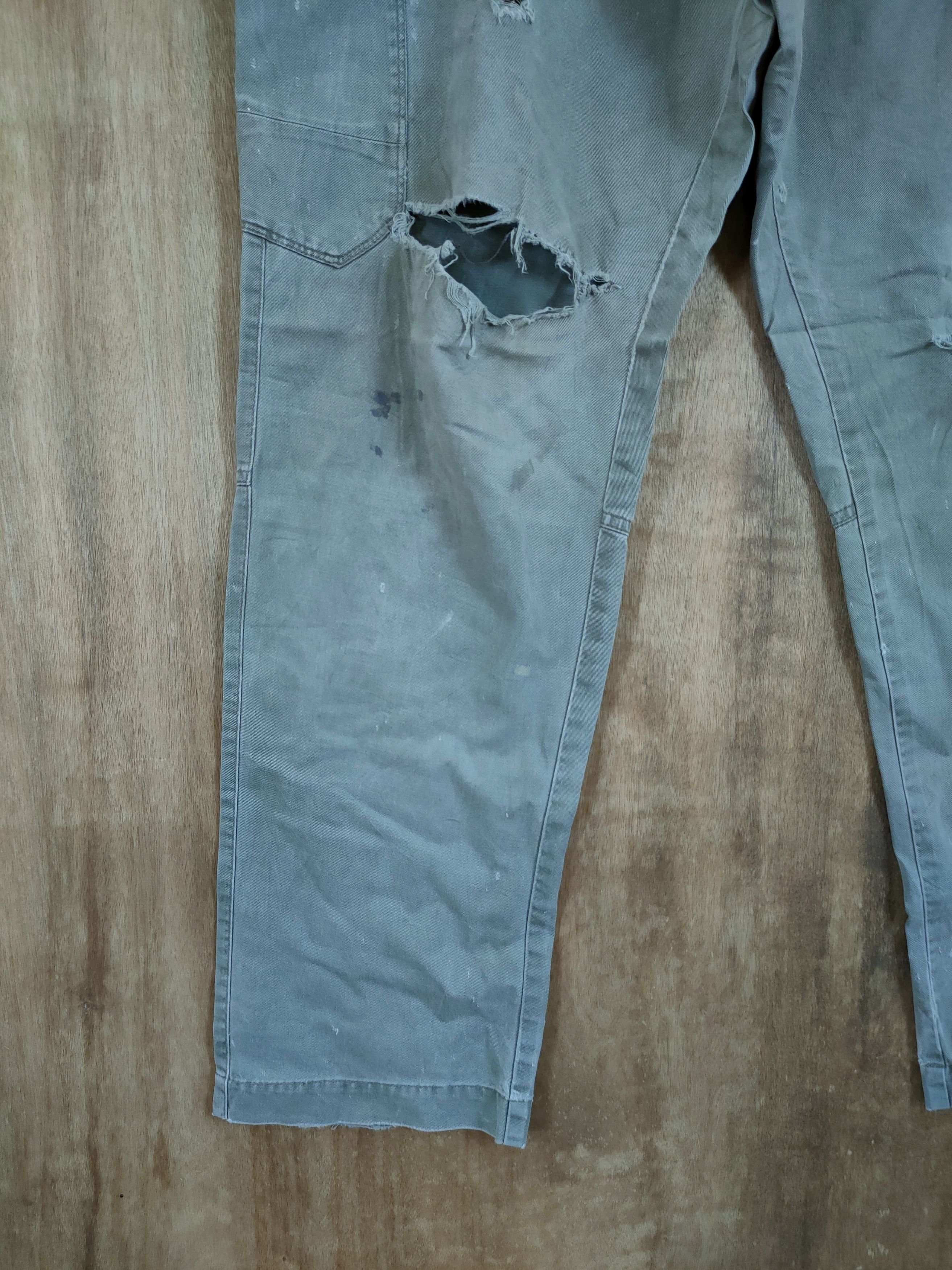 Japanese Brand fire fox distressed dirty utility cargo pants #46-801 Size US 34 / EU 50 - 2 Thumbnail