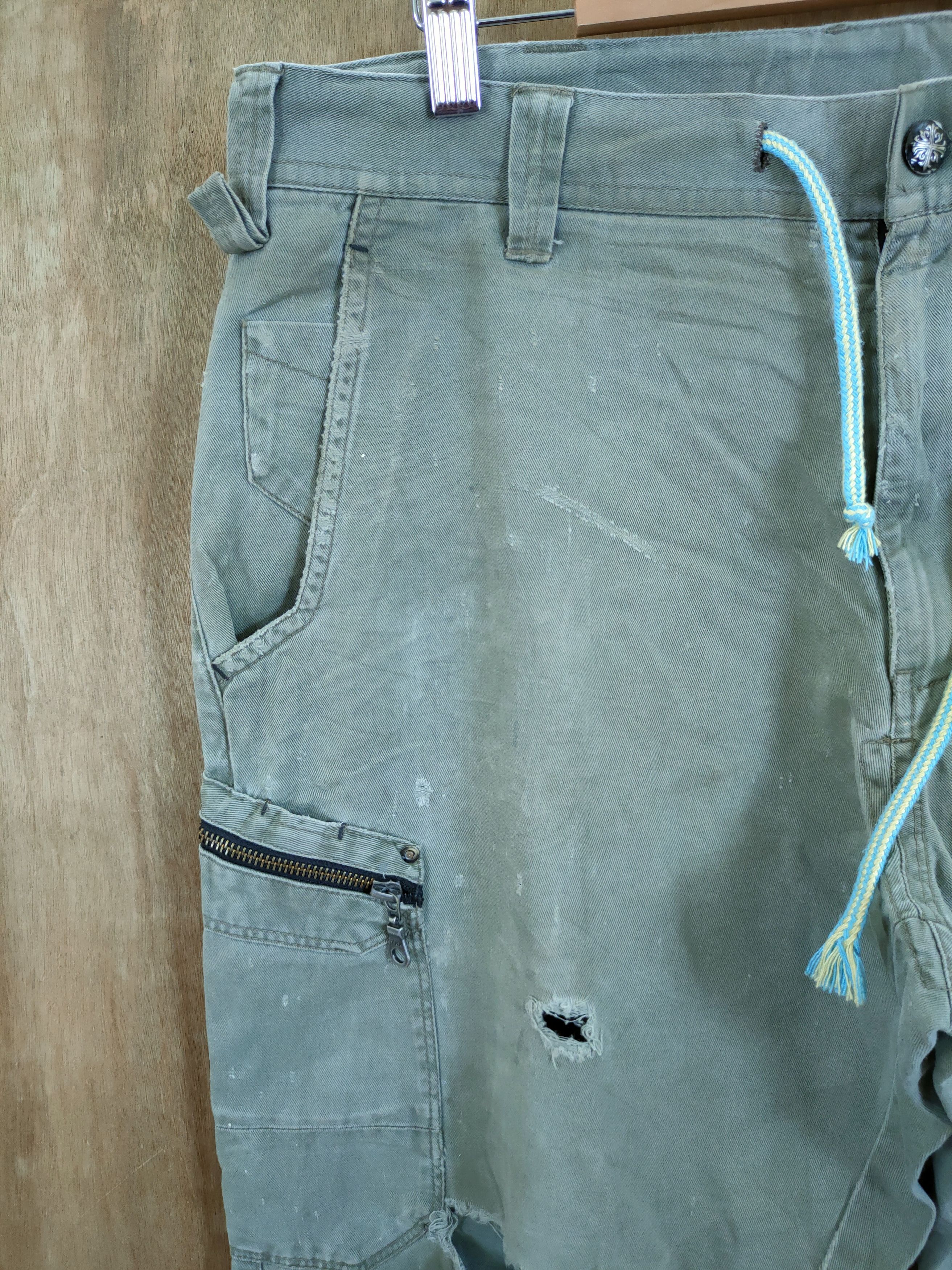 Japanese Brand fire fox distressed dirty utility cargo pants #46-801 Size US 34 / EU 50 - 5 Thumbnail