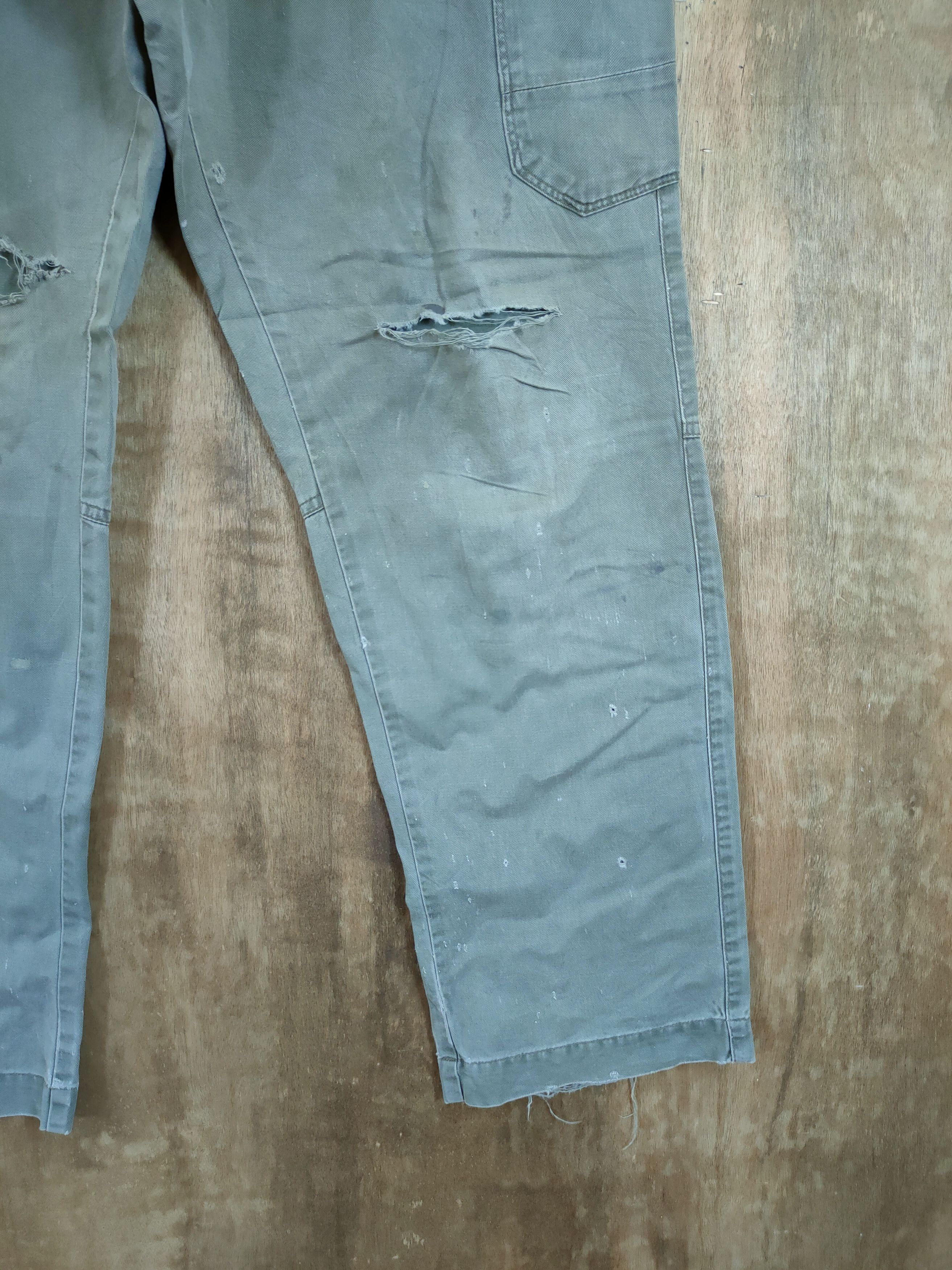 Japanese Brand fire fox distressed dirty utility cargo pants #46-801 Size US 34 / EU 50 - 3 Thumbnail