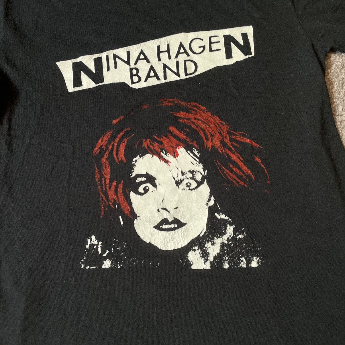 Vintage Vintage Y2K Nina Hagen Graphic Tee Black Goth Punk Worn In S Size US S / EU 44-46 / 1 - 6 Thumbnail