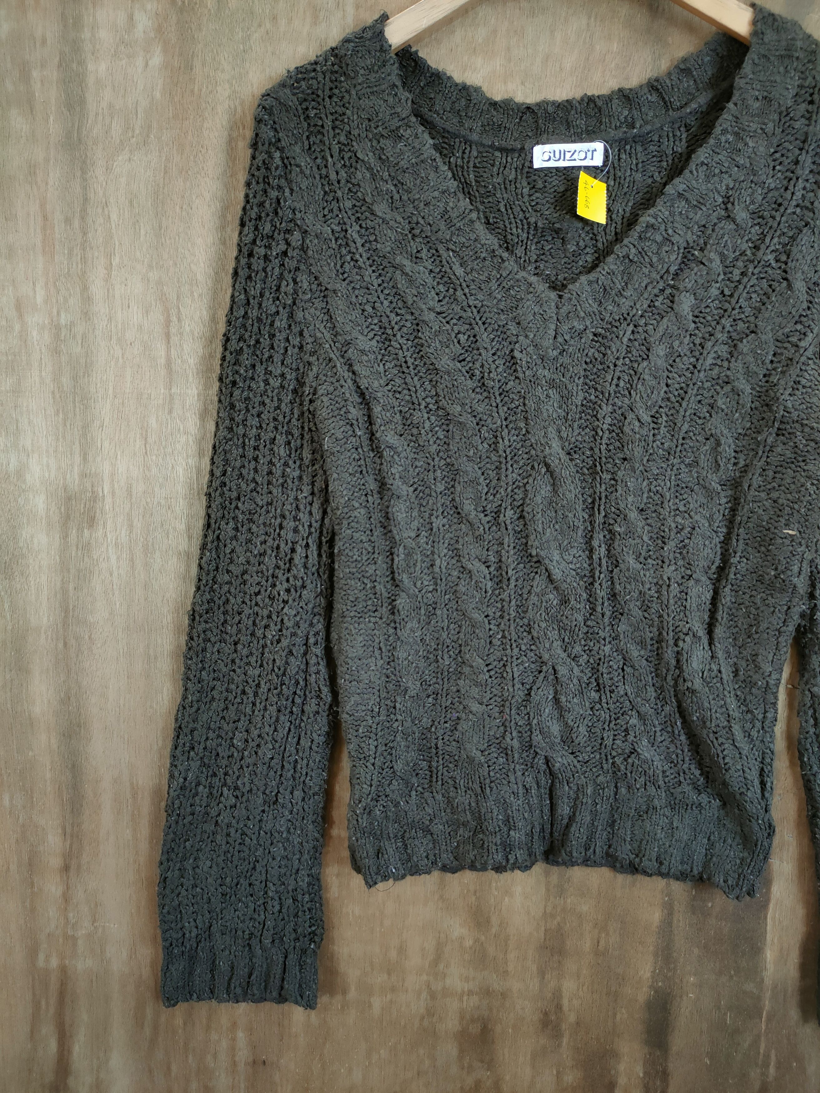 Aran Isles Knitwear × Japanese Brand × Vintage Guizot japan cable knitwear vintage streetwear #46-668 Size US M / EU 48-50 / 2 - 2 Thumbnail