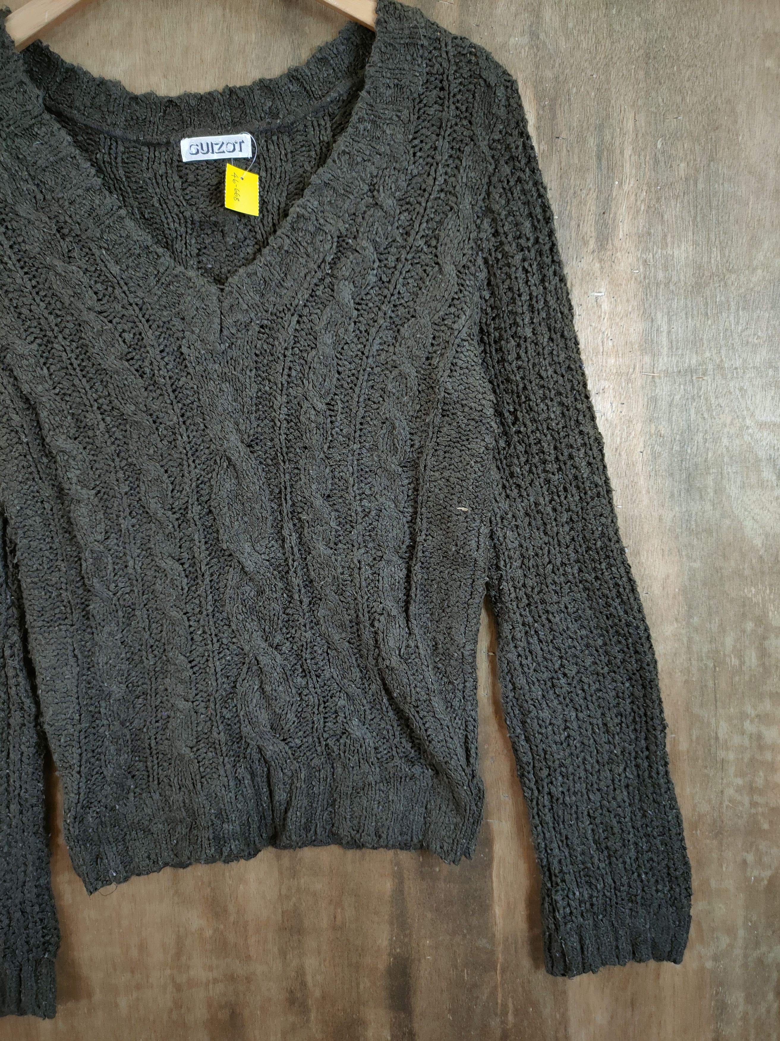 Aran Isles Knitwear × Japanese Brand × Vintage Guizot japan cable knitwear vintage streetwear #46-668 Size US M / EU 48-50 / 2 - 3 Thumbnail