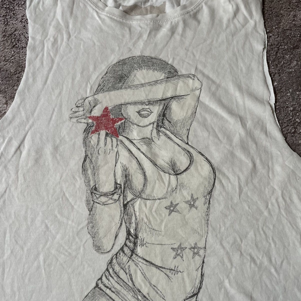 Vintage Vintage Y2K Sun Faded Graphic Tank Top Sleeveless Tee Slim M Size US M / EU 48-50 / 2 - 6 Thumbnail