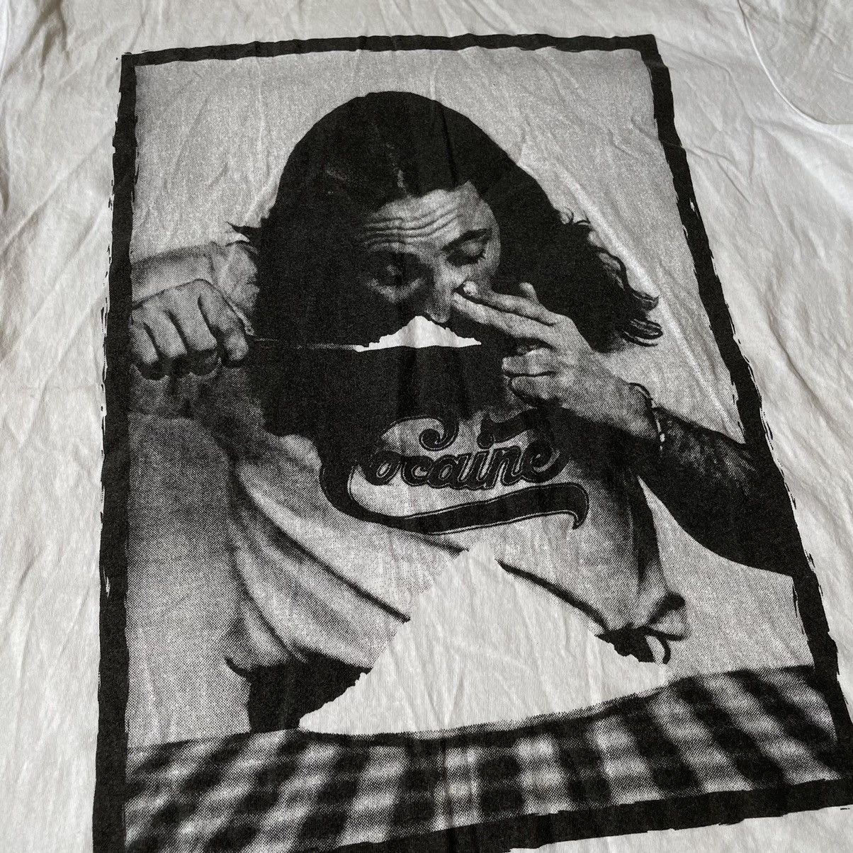 Vintage Vintage Y2K Graphic Tee Grunge Streetwear Black White Slim L Size US L / EU 52-54 / 3 - 6 Thumbnail