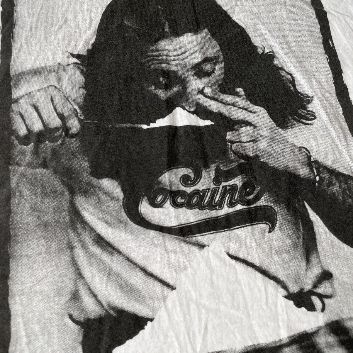 Vintage Vintage Y2K Graphic Tee Grunge Streetwear Black White Slim L Size US L / EU 52-54 / 3 - 7 Thumbnail