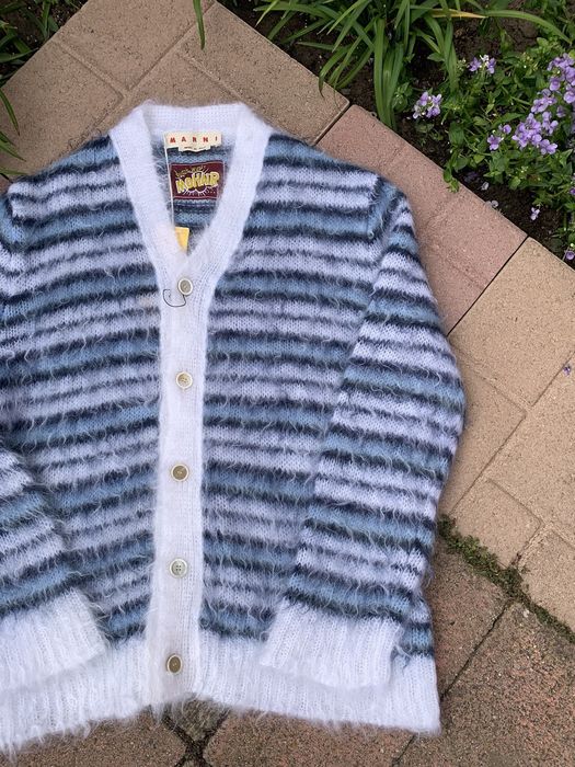 Marni RARE GRAIL Marni fuzzy mohair ice clash cardigan | Grailed