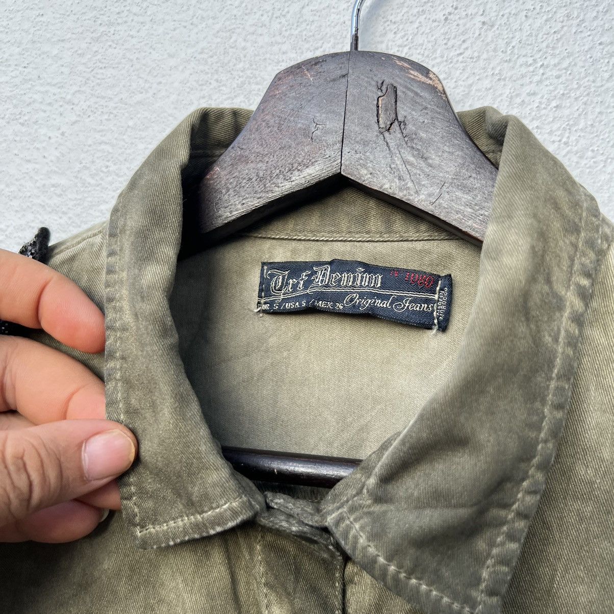 Japanese Brand VINTAGE ART DENIM SHIRT MILITARY STYLE PUNK DESIGN Size US S / EU 44-46 / 1 - 7 Thumbnail