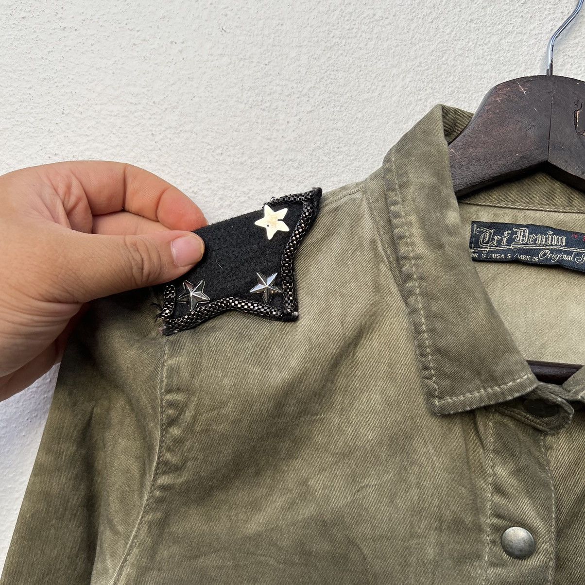 Japanese Brand VINTAGE ART DENIM SHIRT MILITARY STYLE PUNK DESIGN Size US S / EU 44-46 / 1 - 6 Thumbnail