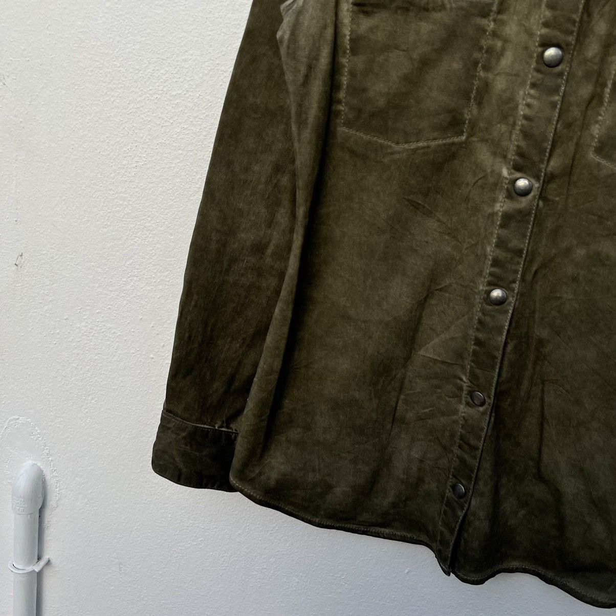Japanese Brand VINTAGE ART DENIM SHIRT MILITARY STYLE PUNK DESIGN Size US S / EU 44-46 / 1 - 4 Thumbnail