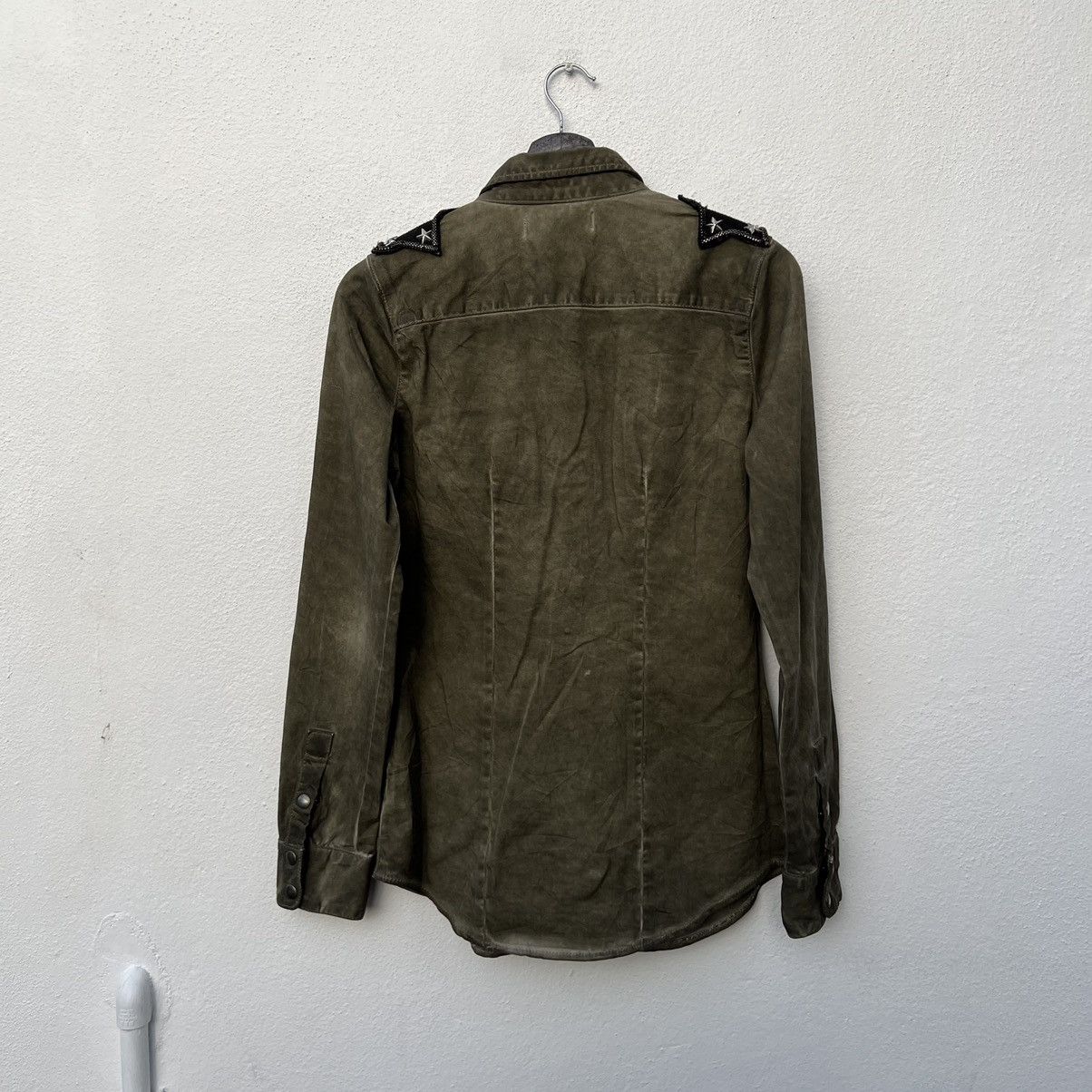Japanese Brand VINTAGE ART DENIM SHIRT MILITARY STYLE PUNK DESIGN Size US S / EU 44-46 / 1 - 9 Thumbnail