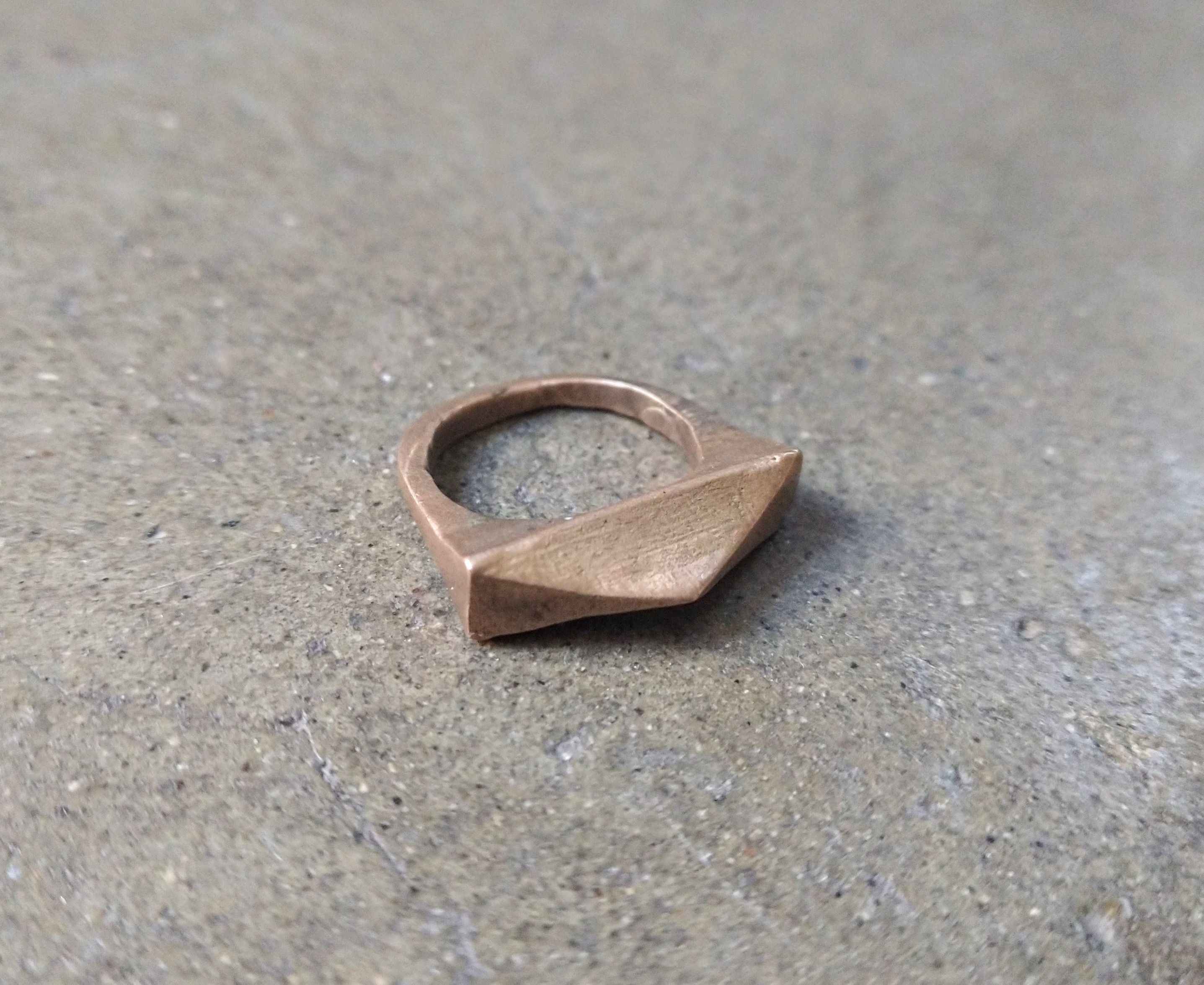Vintage Brass Ring Size 5.5 Modern