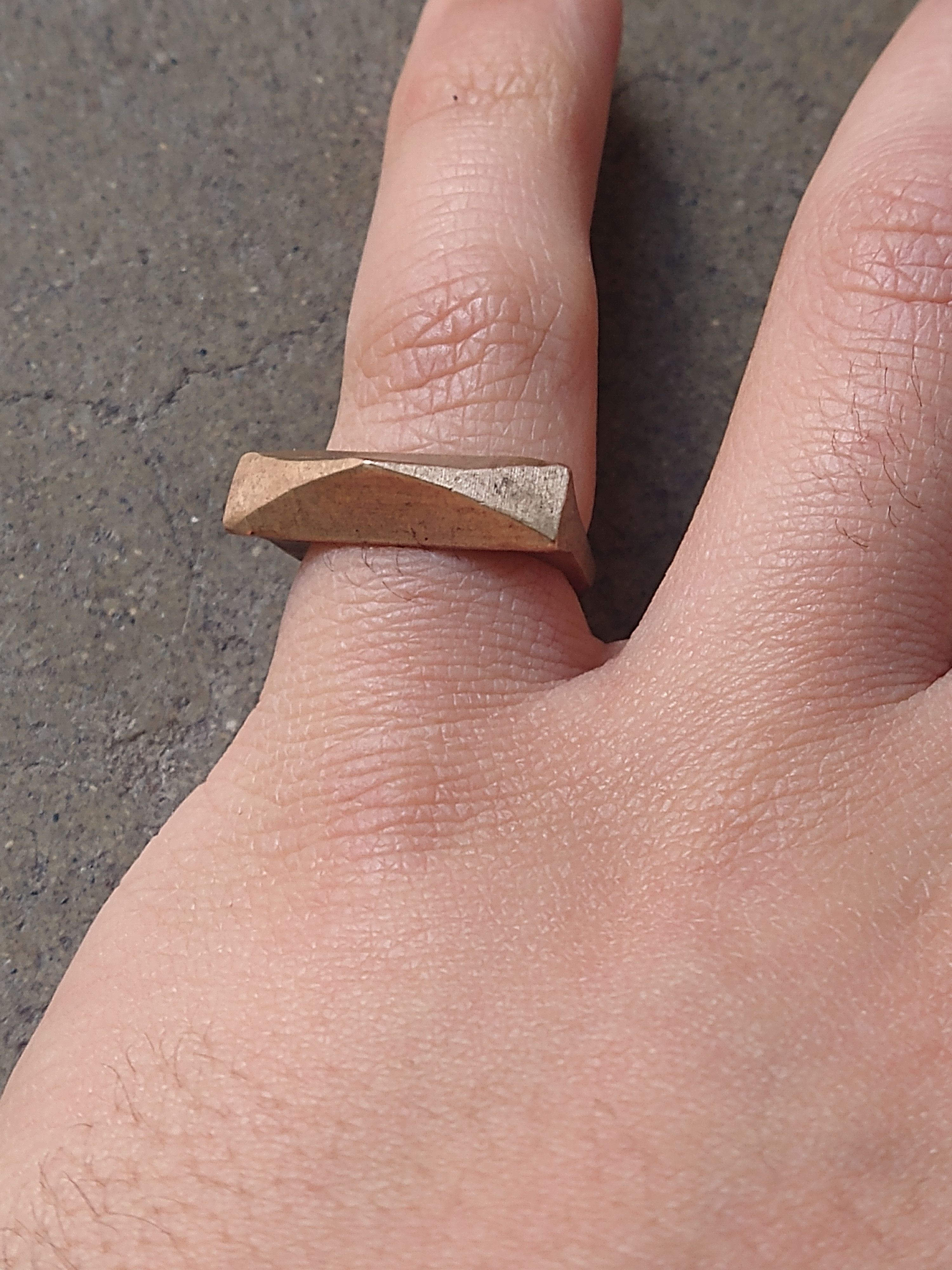 Jewelry Vintage Brass Ring Size 5.5 Modern Size ONE SIZE - 7 Thumbnail