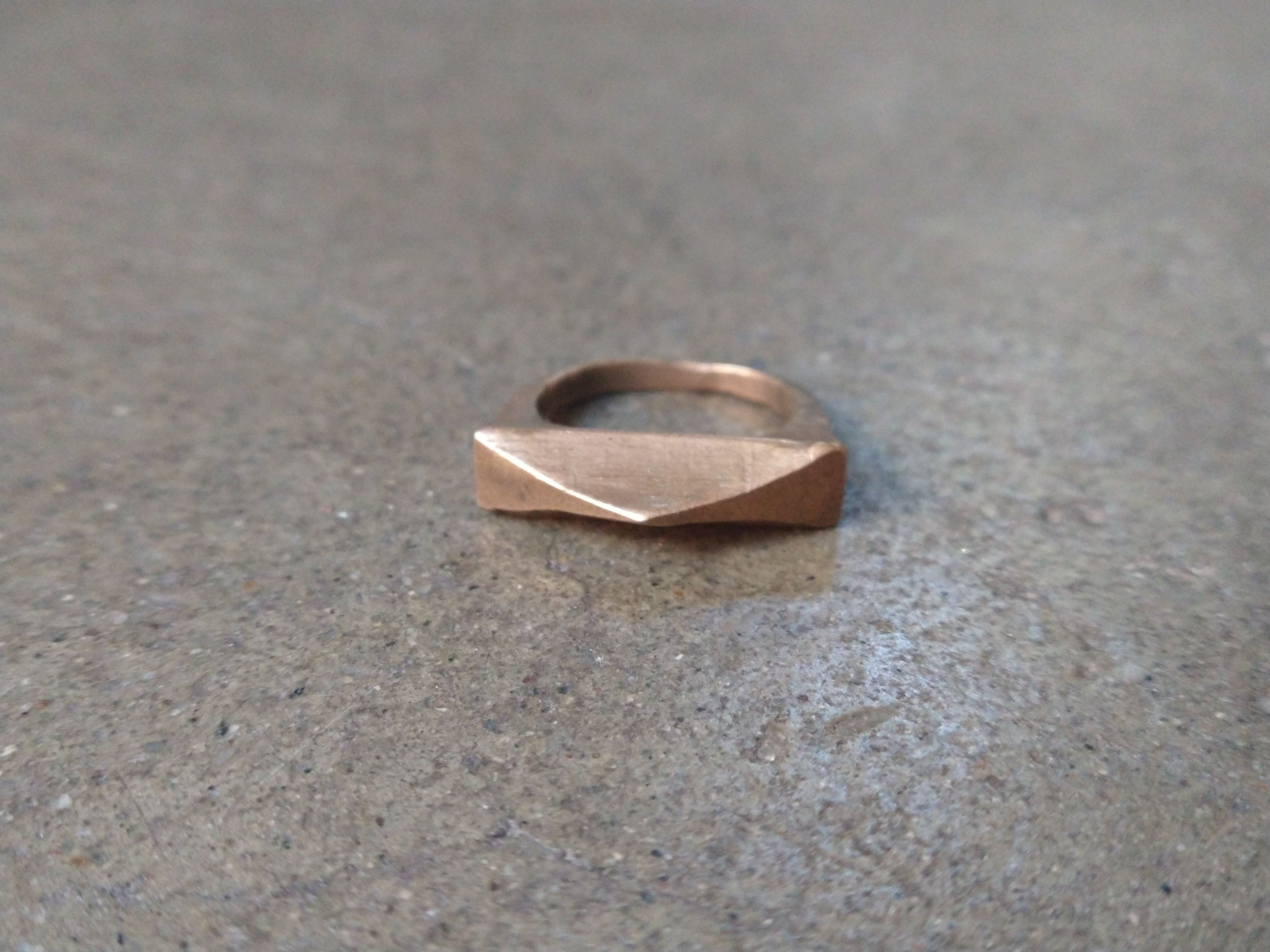 Jewelry Vintage Brass Ring Size 5.5 Modern Size ONE SIZE - 4 Thumbnail