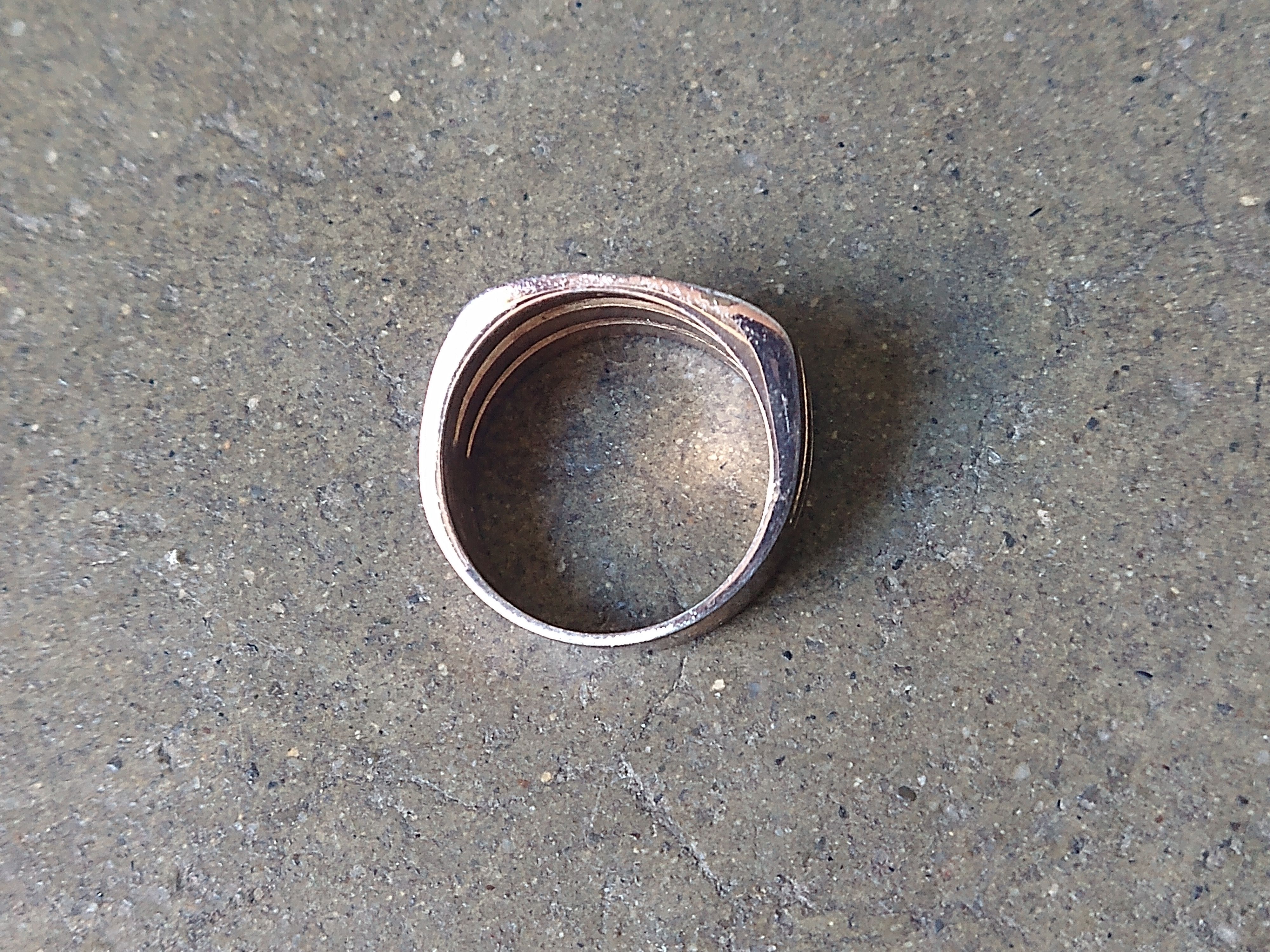 Jewelry Sterling Silver Ring Size 7 Rose Gold Modern Band Size ONE SIZE - 7 Thumbnail