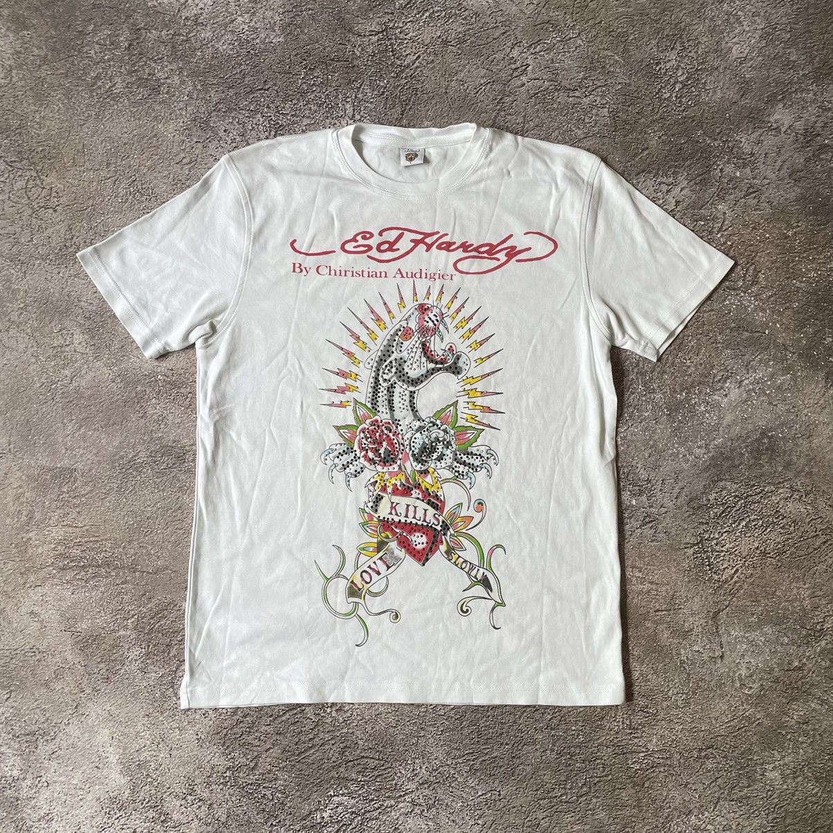 Vintage Vintage Y2K Ed Hardy Graphic Tee Sun Faded Skeleton Love L Size US L / EU 52-54 / 3 - 2 Thumbnail