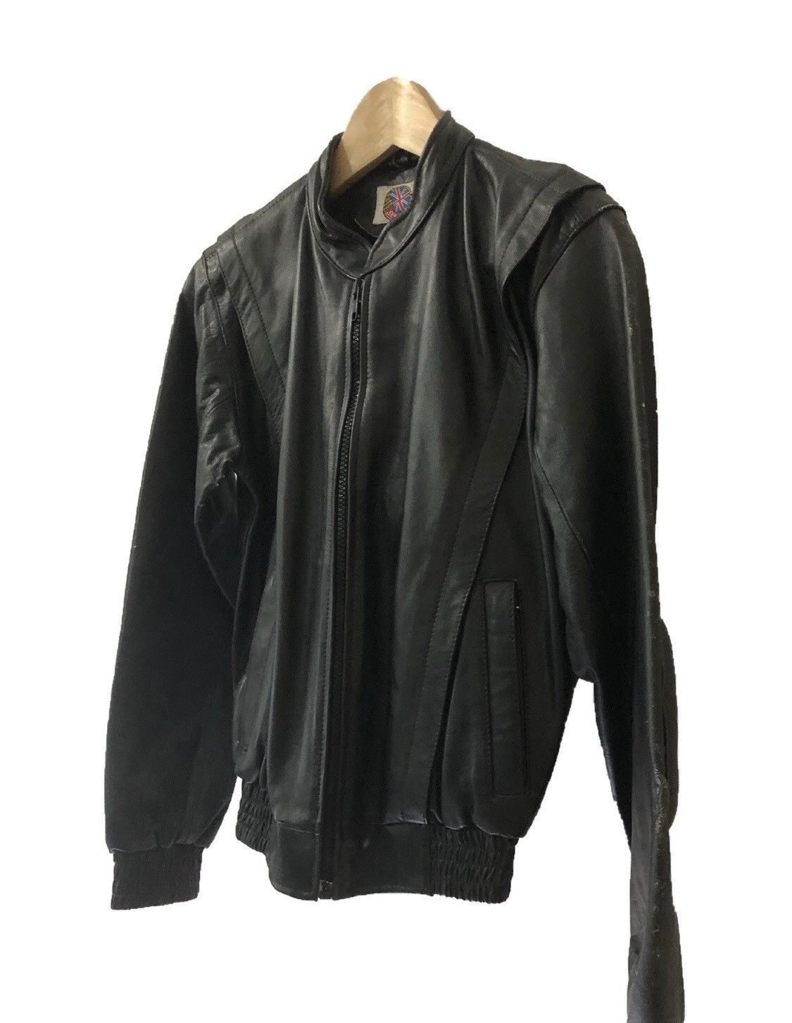 Steel vintage biker leather jacket