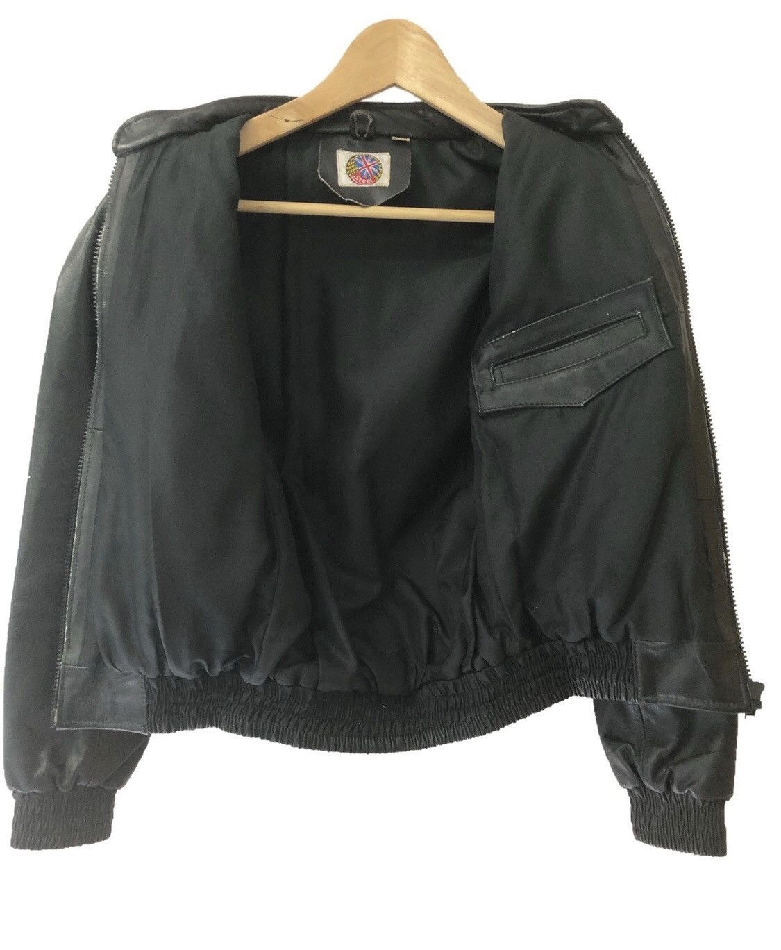 Steel vintage biker leather jacket