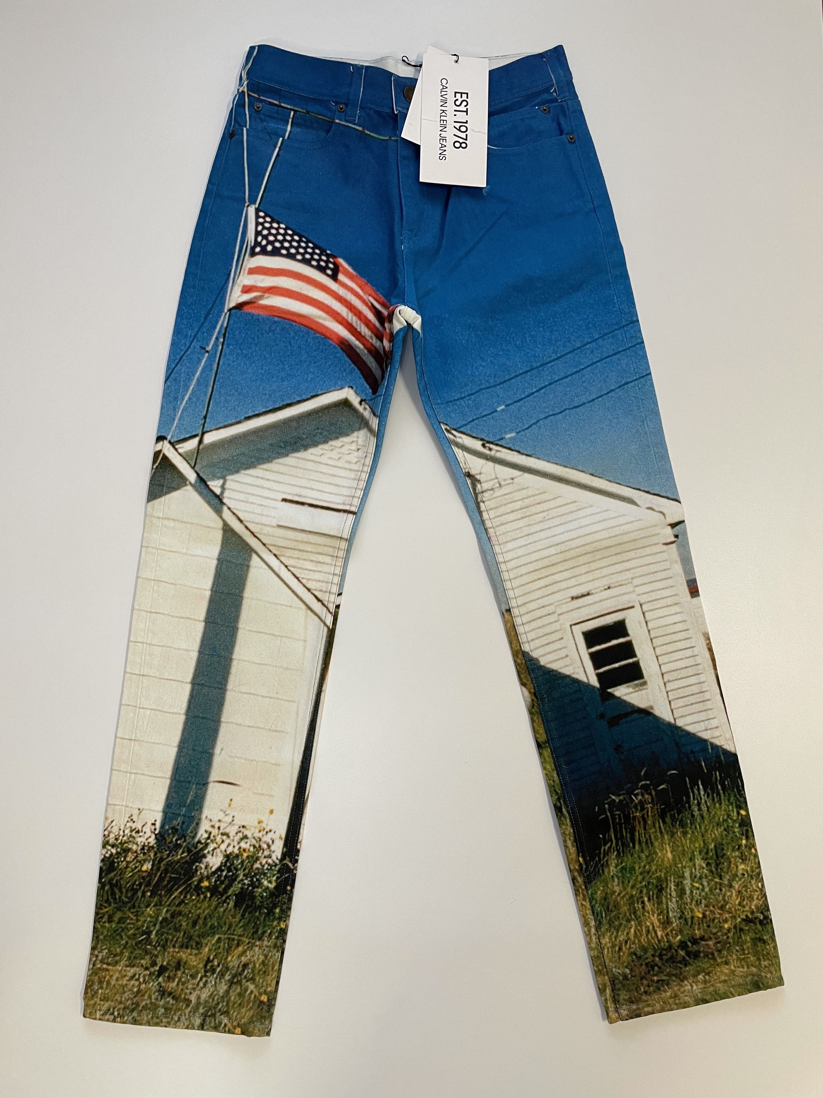 Calvin Klein Calvin Klein est 1978 Landscape Flag Jacket and Jeans Size US S / EU 44-46 / 1 - 2 Thumbnail
