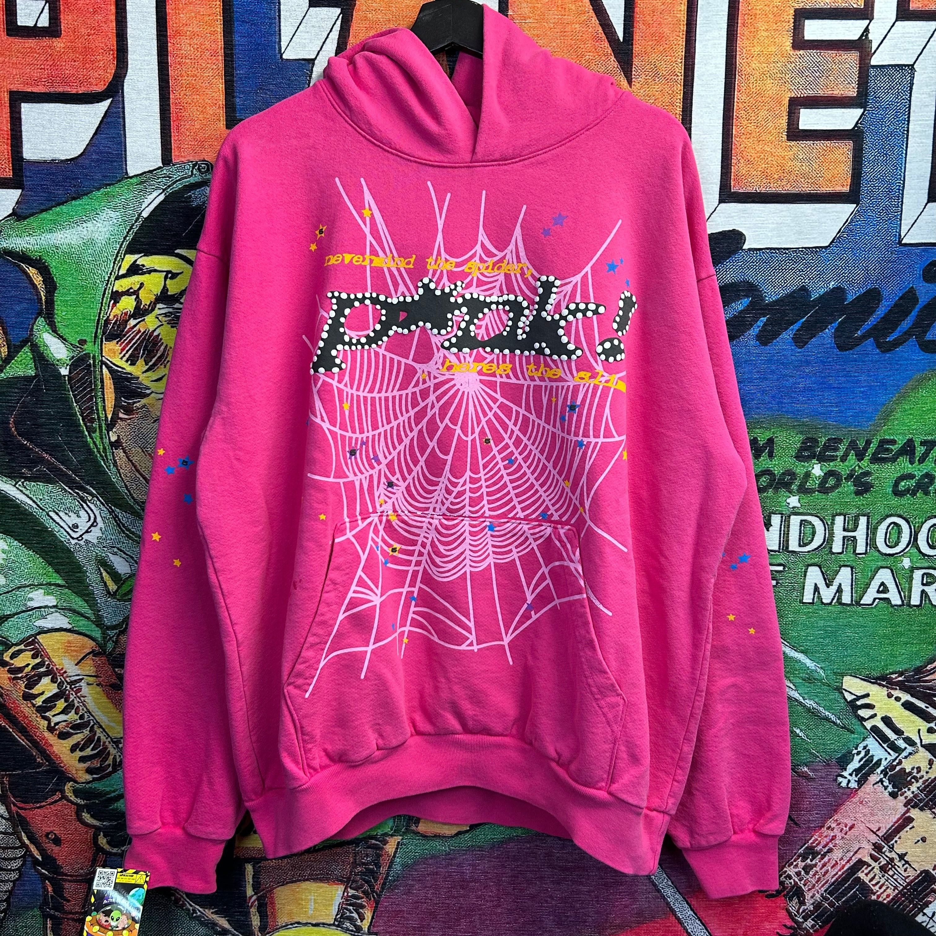 sp5der hoodie PINK size L www.salaberlanga.com