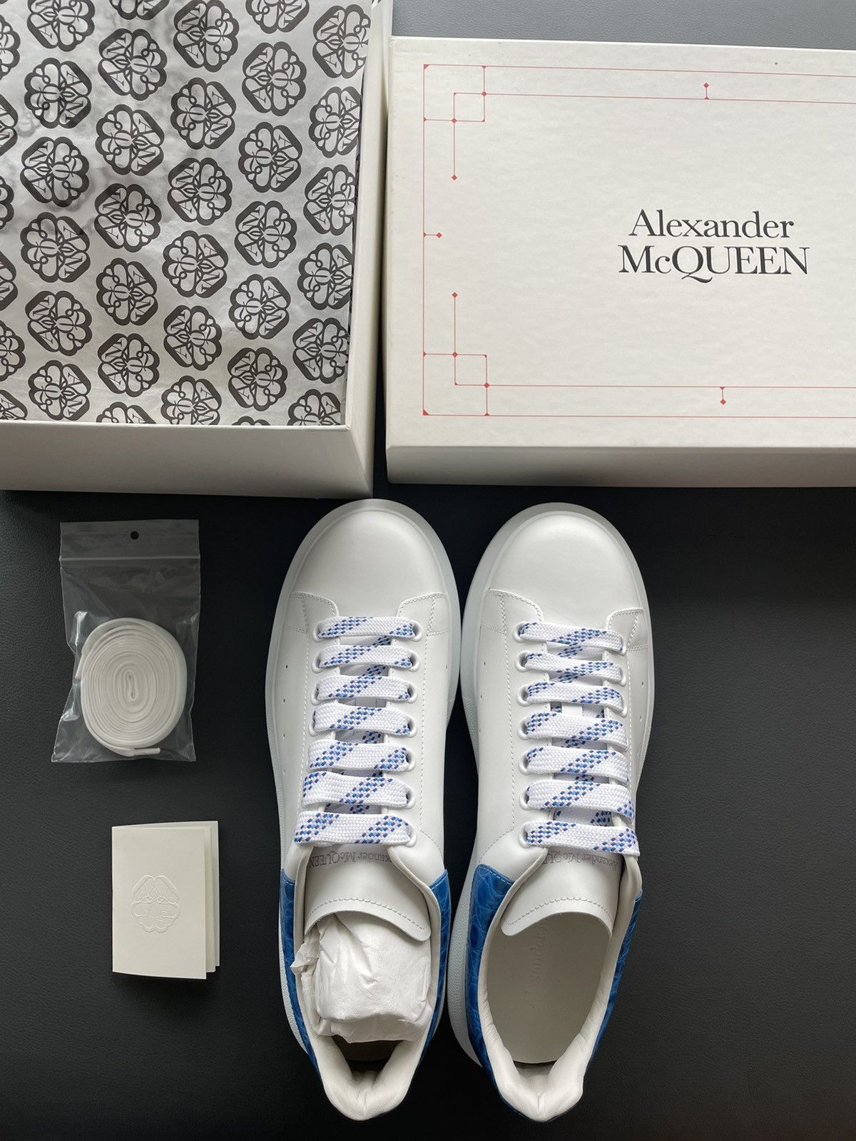 Alexander McQueen Signature Limited Edition New Iconic Leather Croc Sneaker Size US 11 / EU 44 - 10 Thumbnail