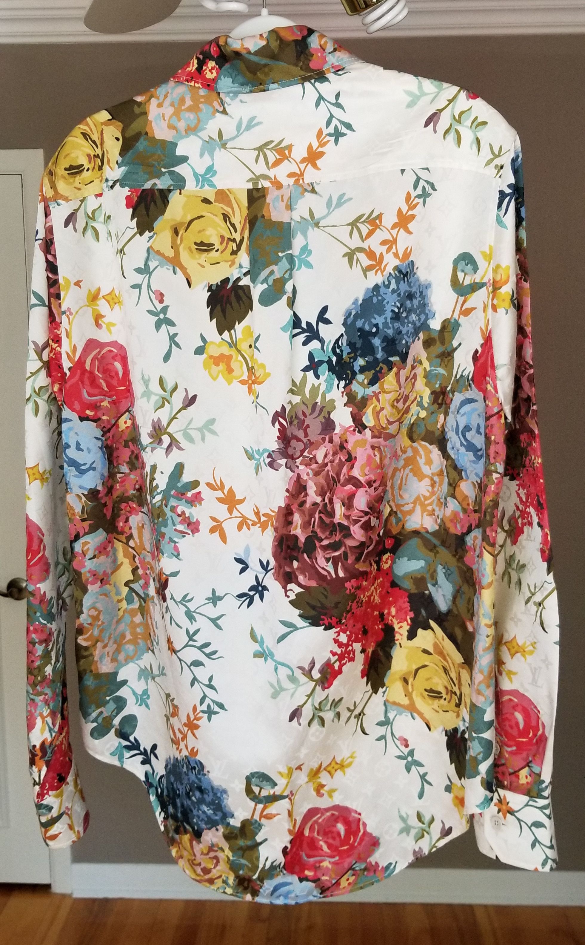 Louis Vuitton Louis Vuitton Floral Monogram Silk Shirt Size US S / EU 44-46 / 1 - 2 Thumbnail